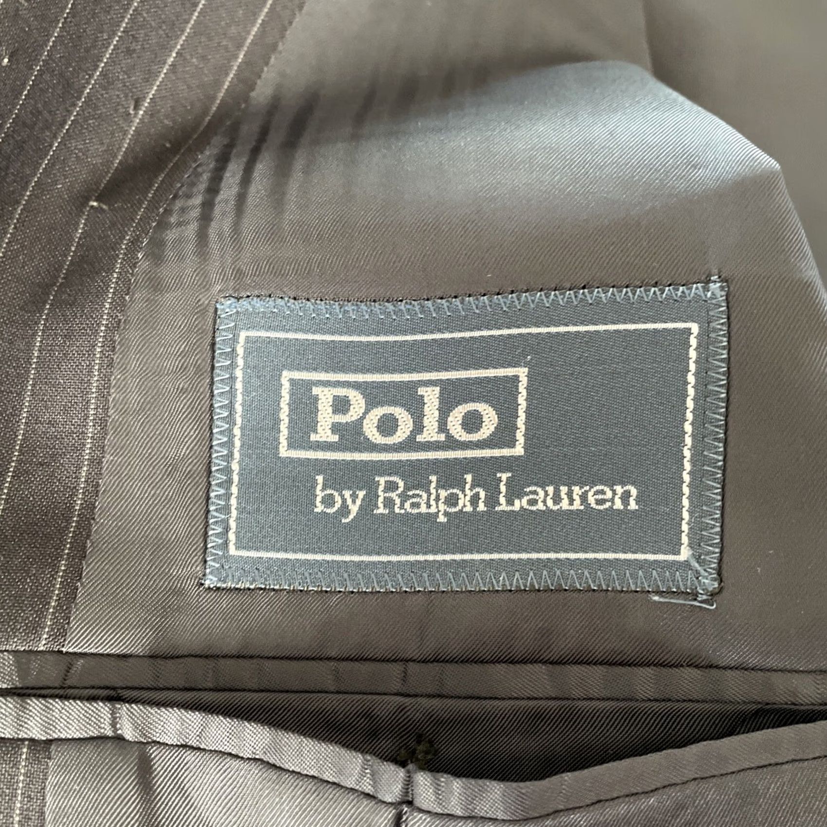 Polo Ralph Lauren Polo Ralph Lauren Blazer Sport Coat Mens 46L Slim Navy Blue Pinstripe Wool 3-Button Notch Lapel Italy St... Size US XXL / EU 58 / 5 - 3 Thumbnail