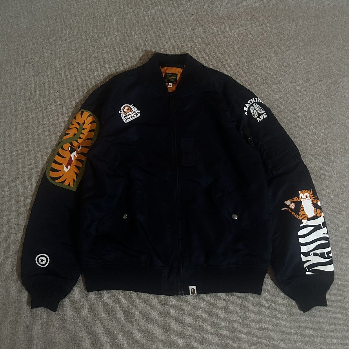 Bape Bape Shark Tiger MA1 Bomber Size US M / EU 48-50 / 2 - 5 Thumbnail
