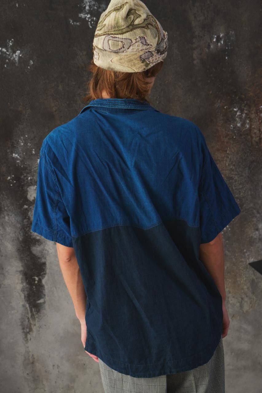 Umii 908 Umii 908 Indigo Two-Tone Pullover Shirt/ 45RPM Size US L / EU 52-54 / 3 - 3 Thumbnail
