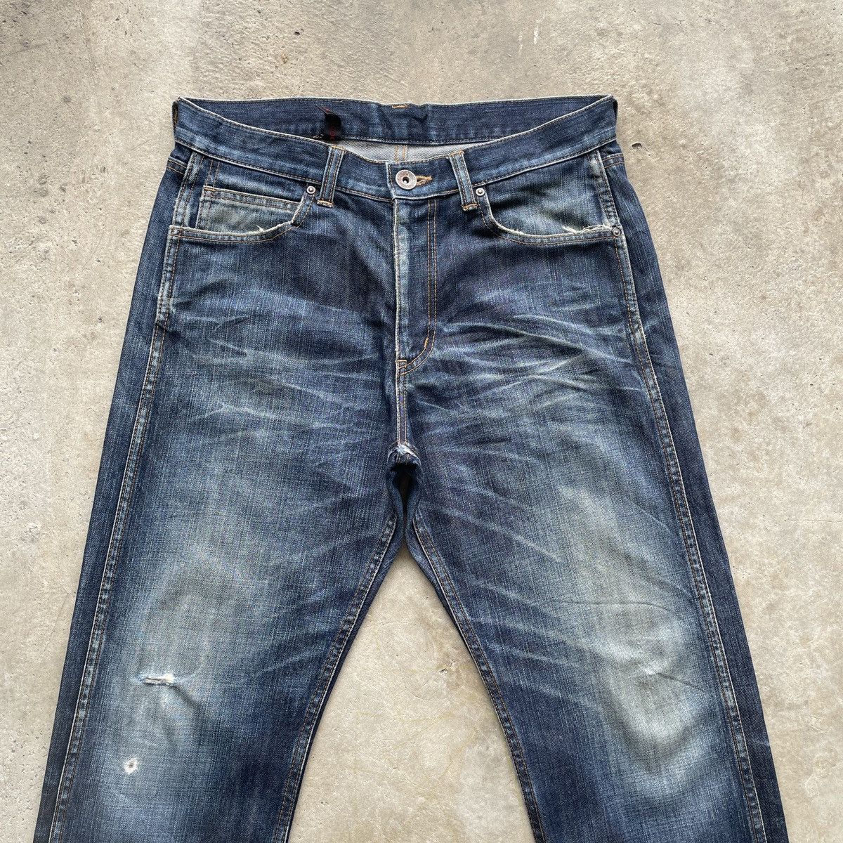 Japanese Brand Vintage GogmaGog Jeans Japan Faded Denim Pants Distressed Size US 32 / EU 48 - 3 Thumbnail