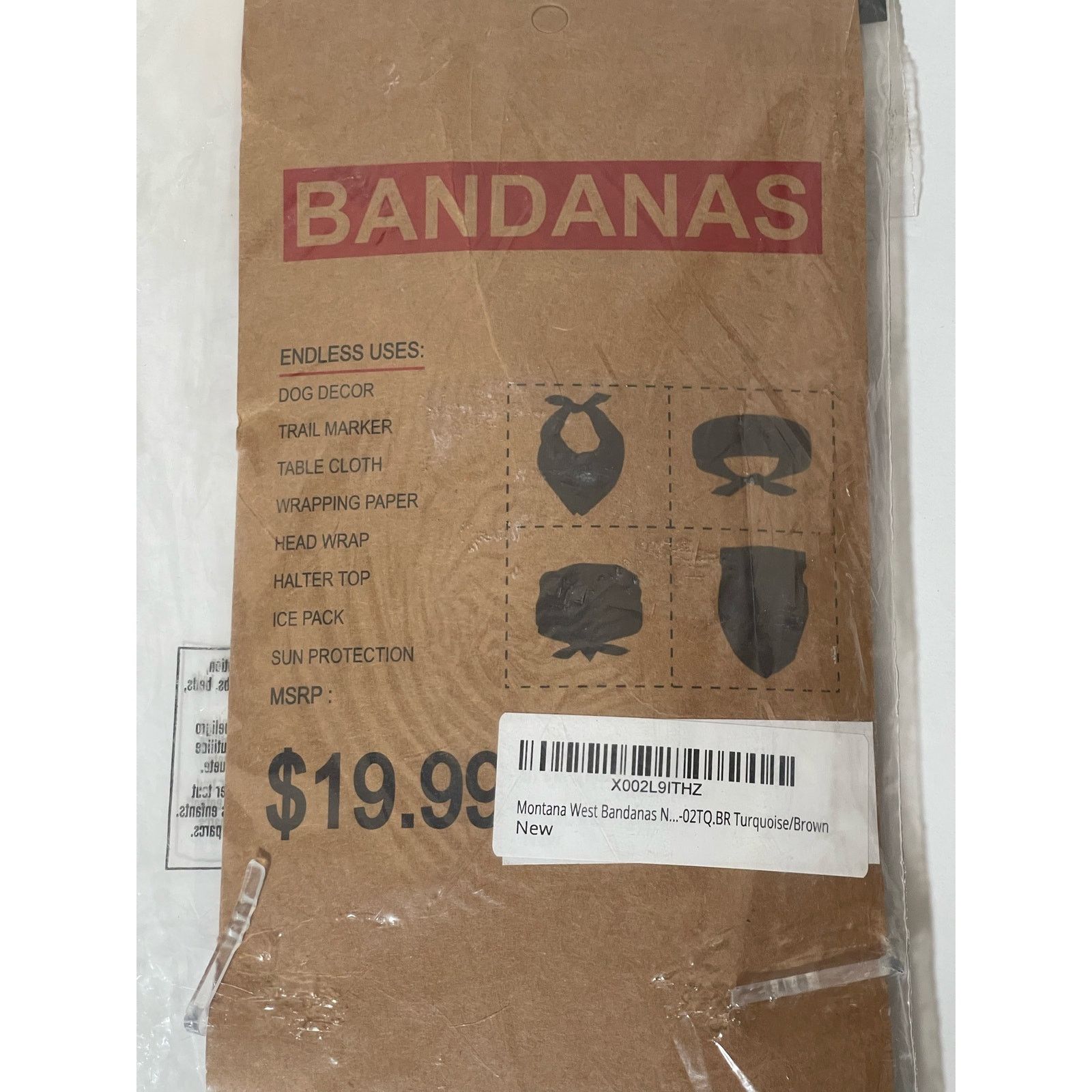 Unknown London Montana West Bandana Set Western Print Size 23x23 2PCS NWT Size ONE SIZE - 5 Thumbnail