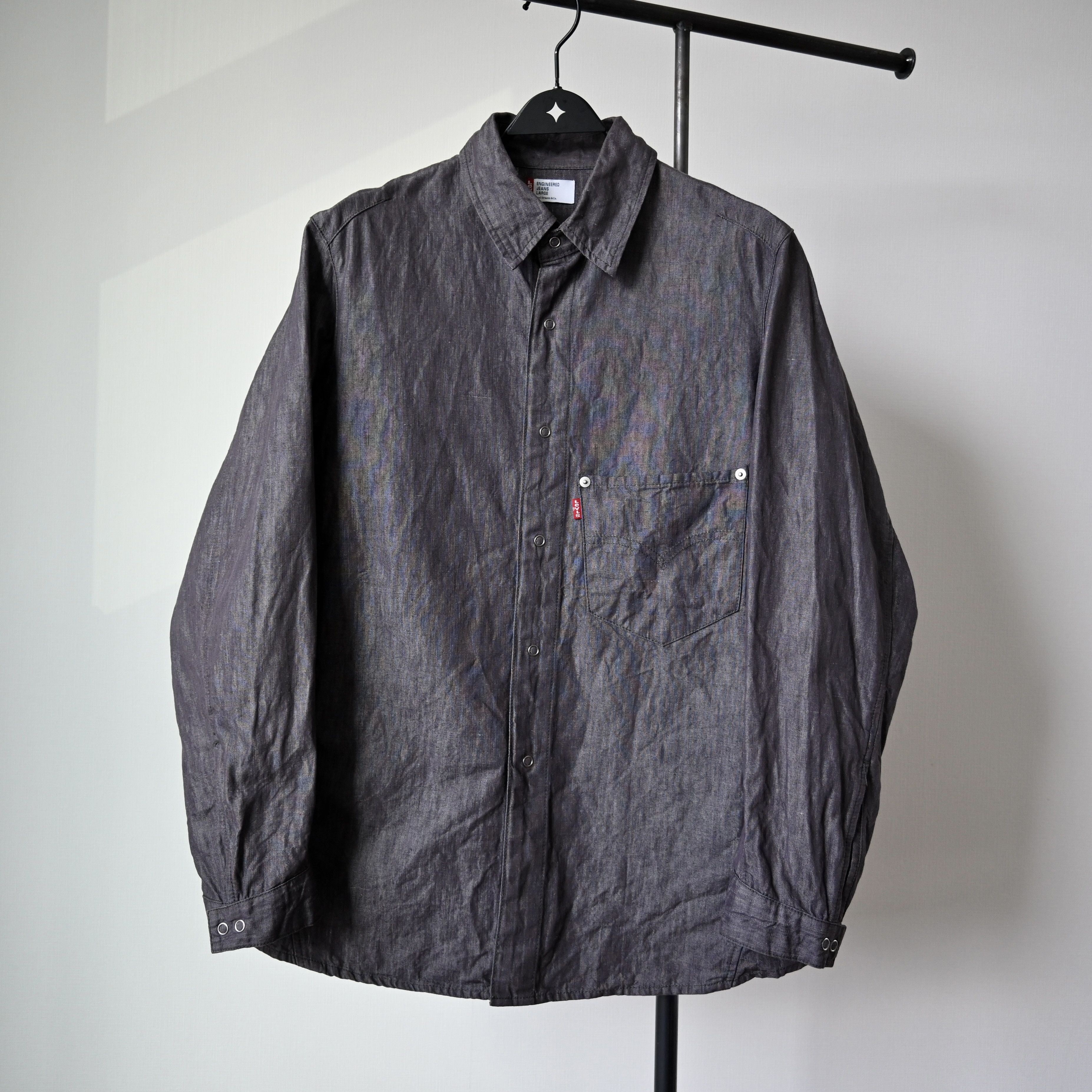 Levi's VTG 2000s Levi's ENGINEERED JEANS cotton linen work shirt Size US L / EU 52-54 / 3 - 1 Thumbnail