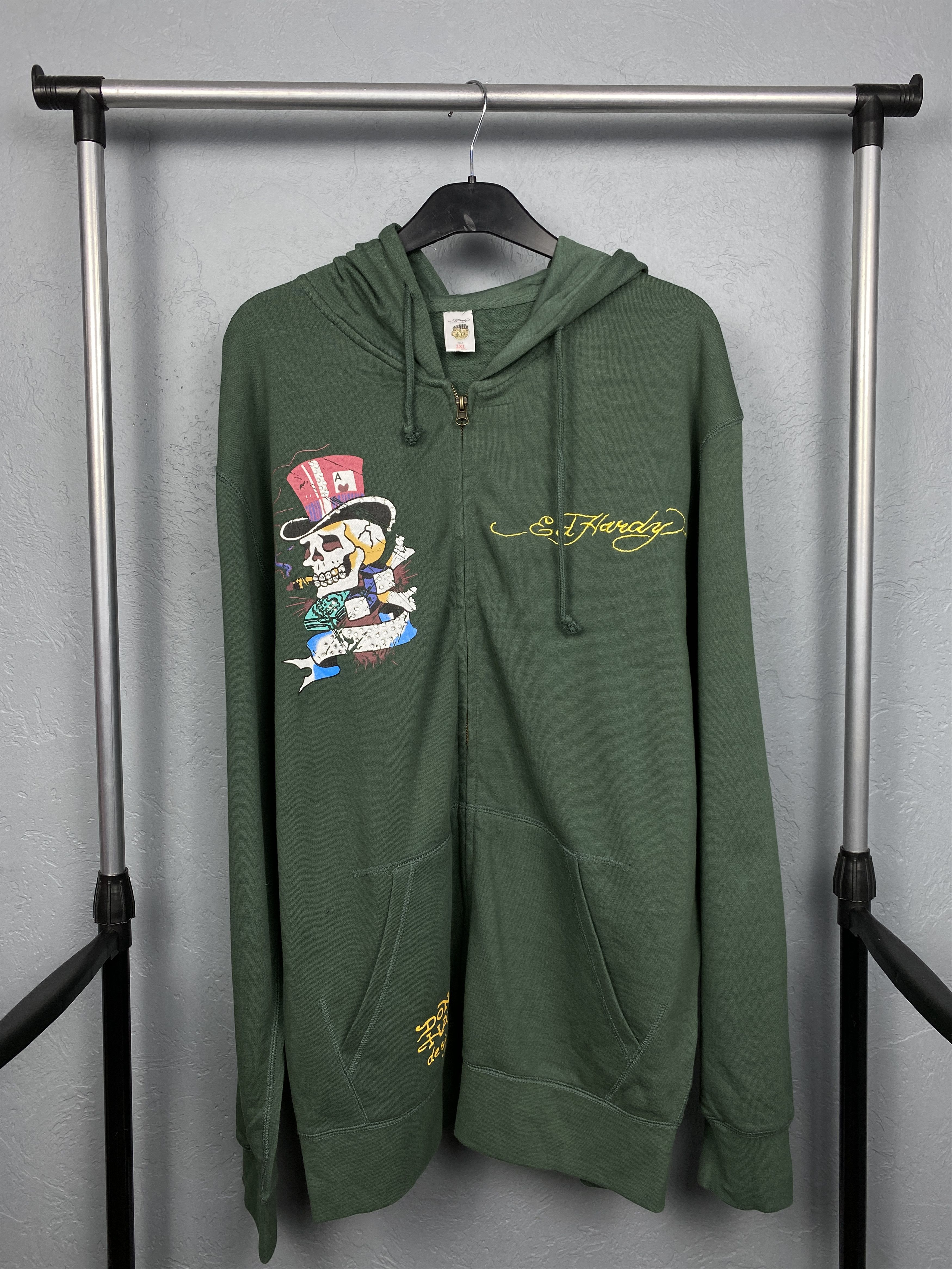 Christian Audigier × Ed Hardy Ed Hardy by Christian Audigier Hoodie Y2K Size US XXL / EU 58 / 5 - 4 Thumbnail