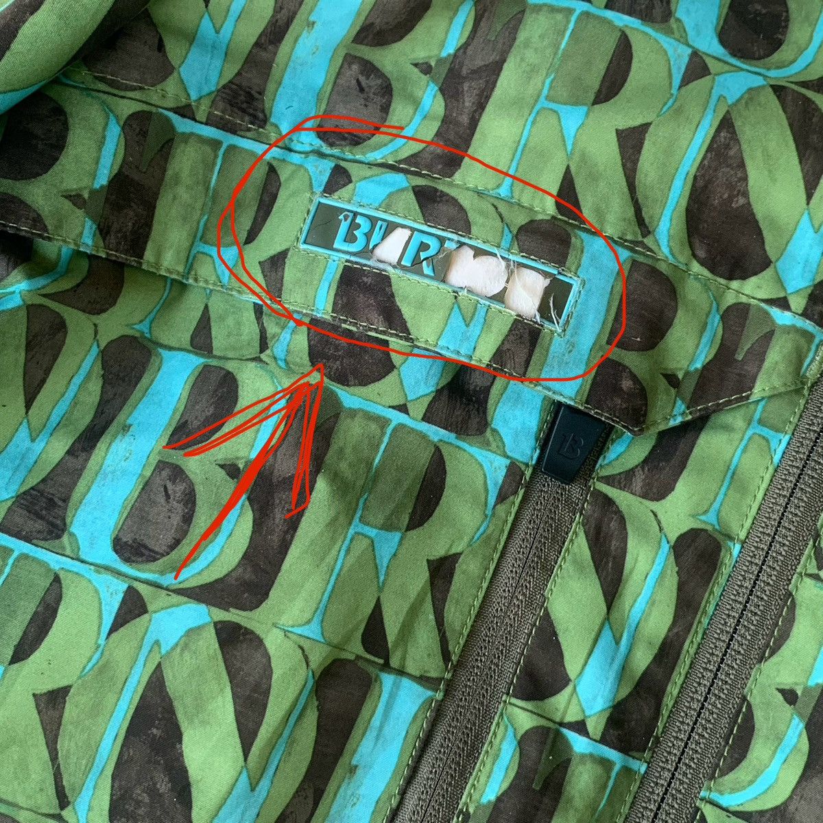 Burton × Vintage Burton full Text over printed outdoor Jacket vintage Size US M / EU 48-50 / 2 - 8 Thumbnail