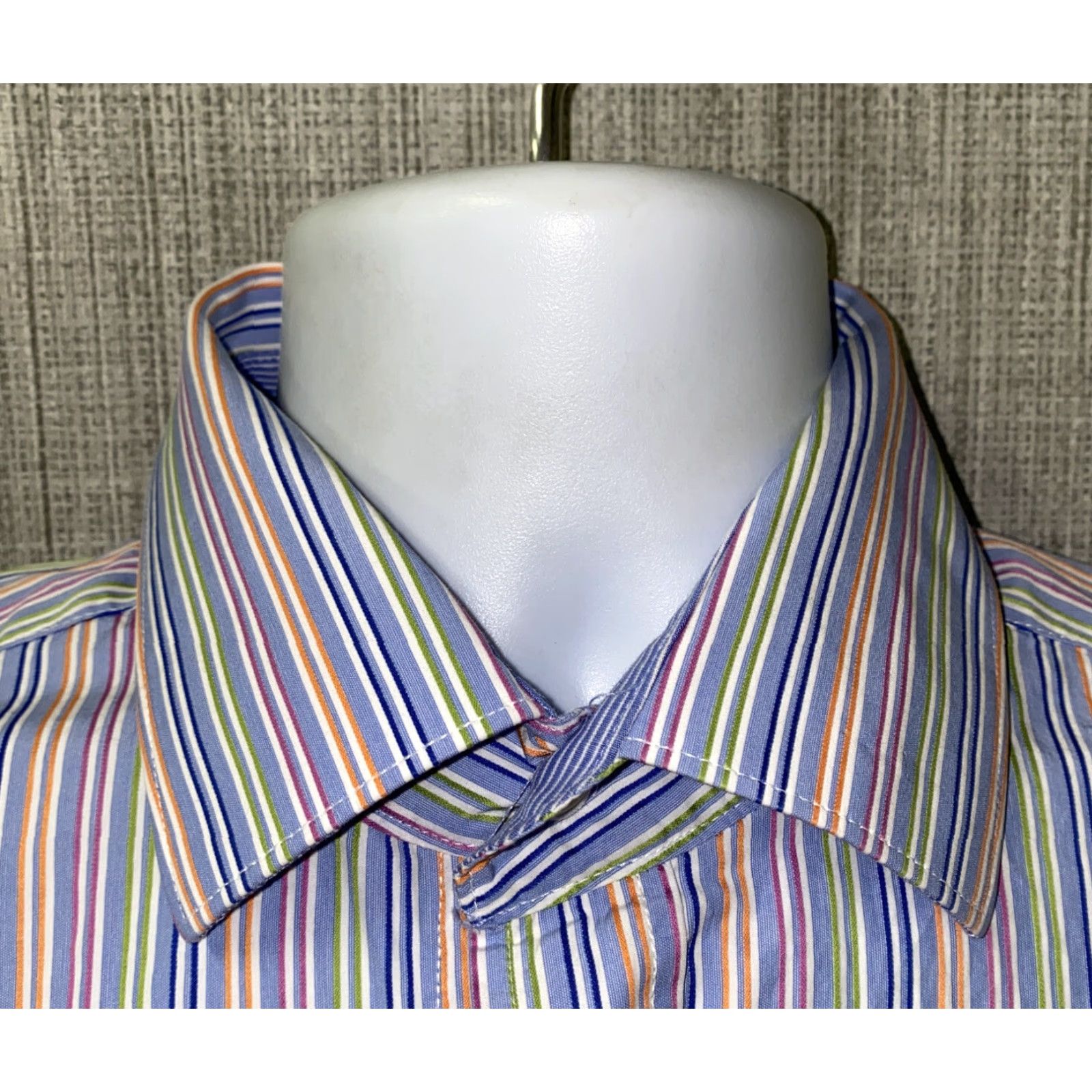 BUGATCHI Bugatchi Uomo Men Button-Up Shirt Striped Long Sleeve Multicolor 24 In Armpit L Size US L / EU 52-54 / 3 - 3 Thumbnail