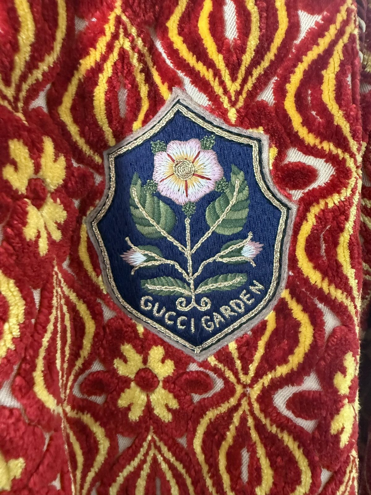 Gucci Gucci Garden Velvet Jacquard Bomber Jacket Size US S / EU 44-46 / 1 - 14 Thumbnail