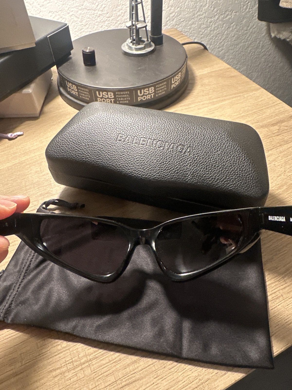 Balenciaga Black Exaggerated Sport Goggle Sunglasses Size ONE SIZE - 3 Thumbnail