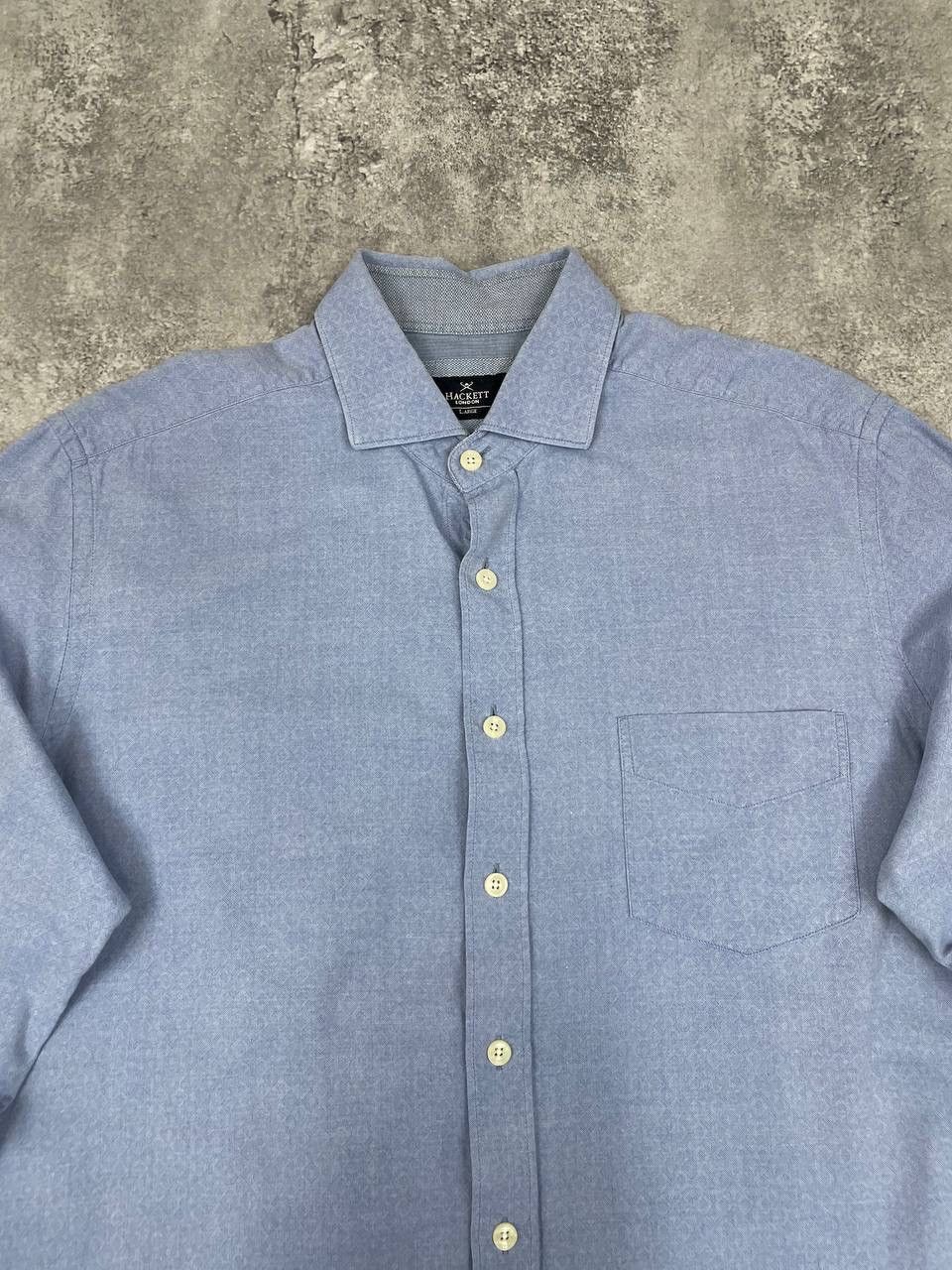 Hackett Hackett Men Cotton Shirt Light Blue Long Sleeve Size US L / EU 52-54 / 3 - 2 Thumbnail
