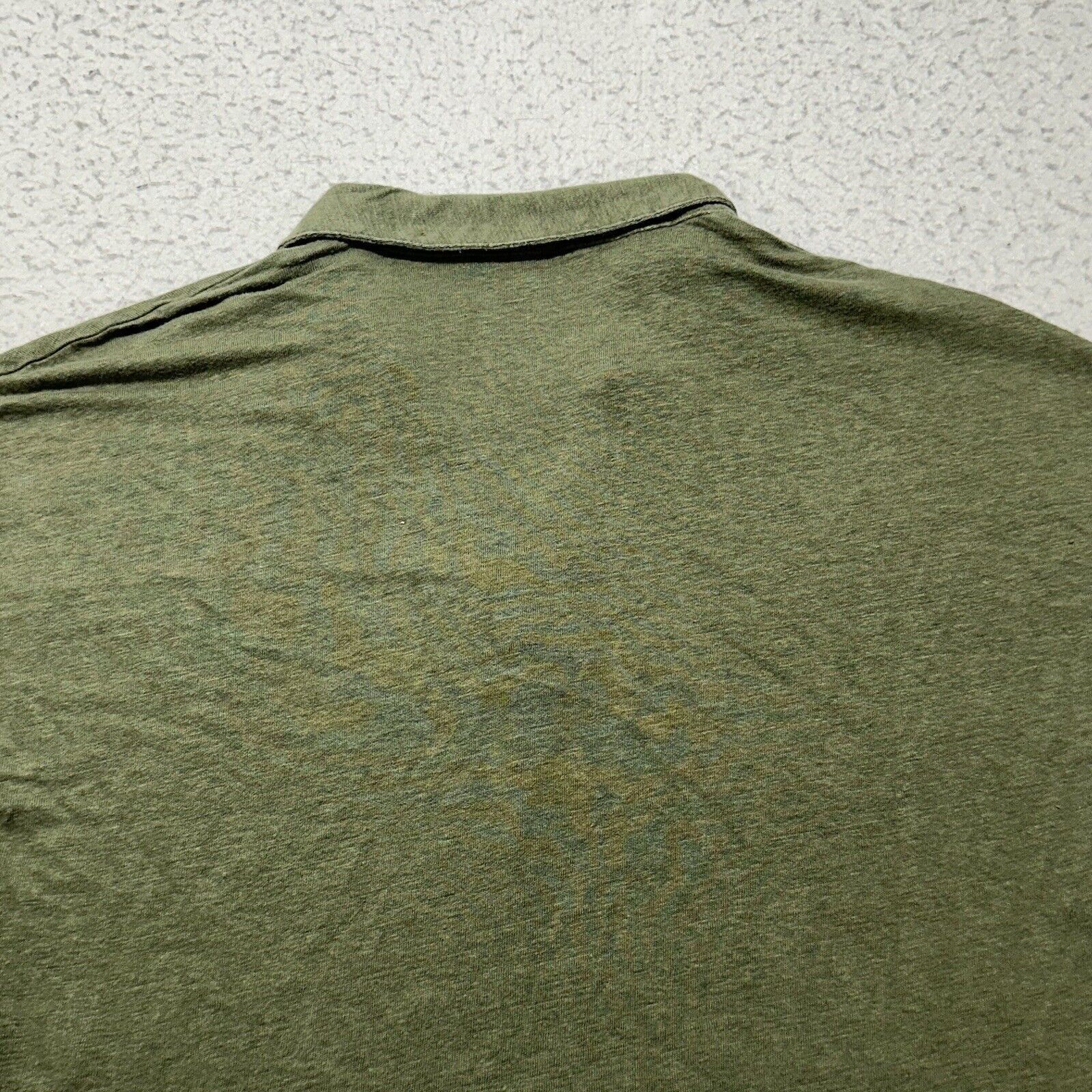 Chicos Chico's 1 Medium Olive Green Pure Linen Collared Polo Shirt Size M / US 6-8 / IT 42-44 - 11 Thumbnail