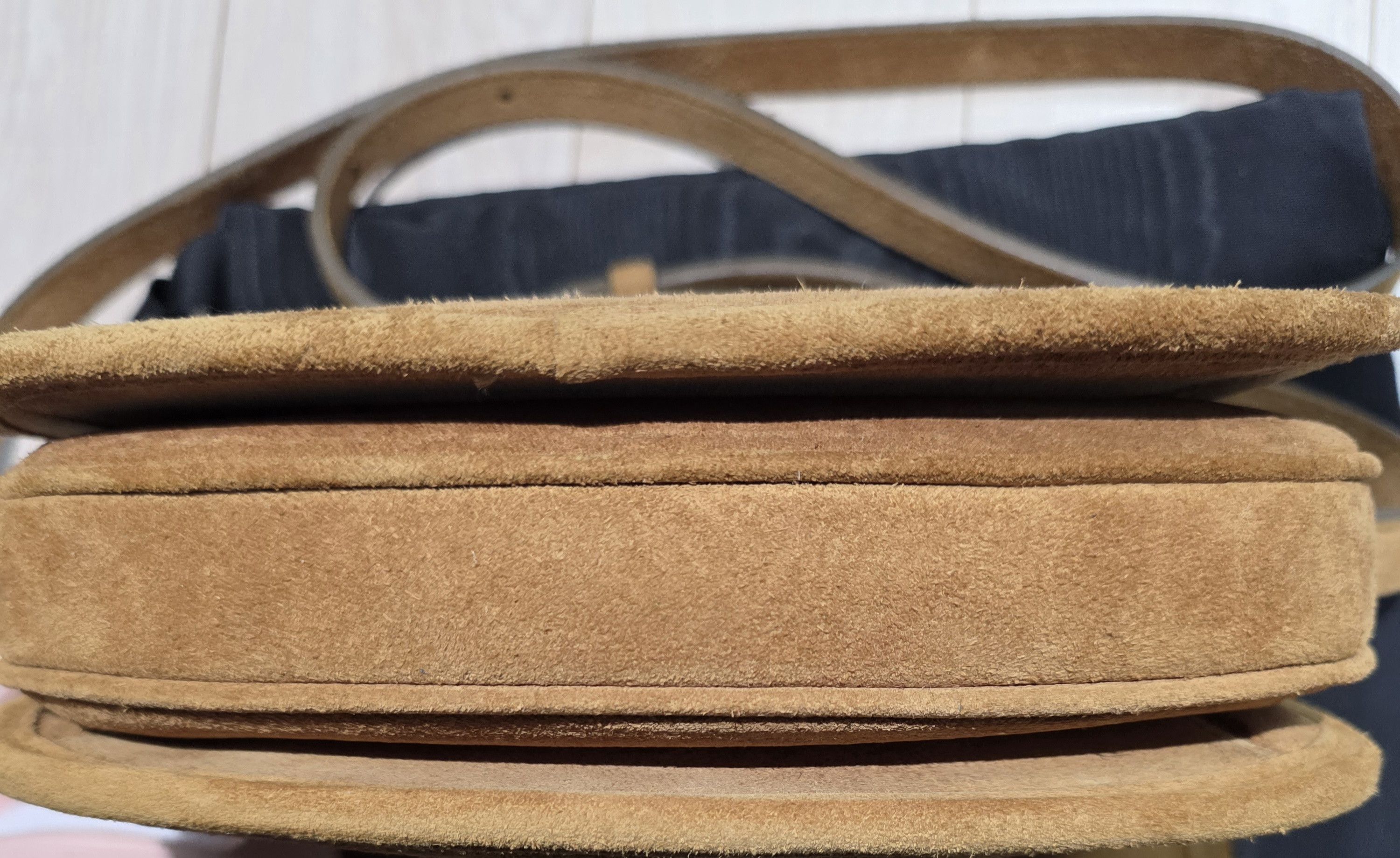 Celine Celine Medium Besace Triomphe in Suede Calfskin Havana Size ONE SIZE - 7 Thumbnail