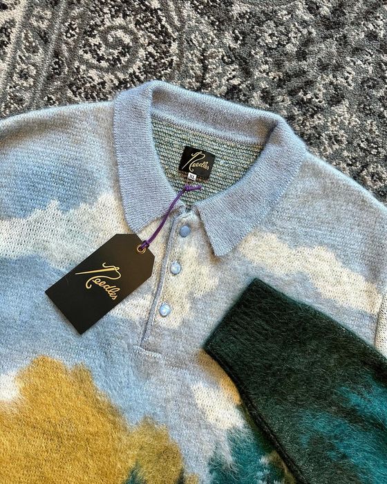 Kith Mohair Spruce Polo Sweater | Grailed