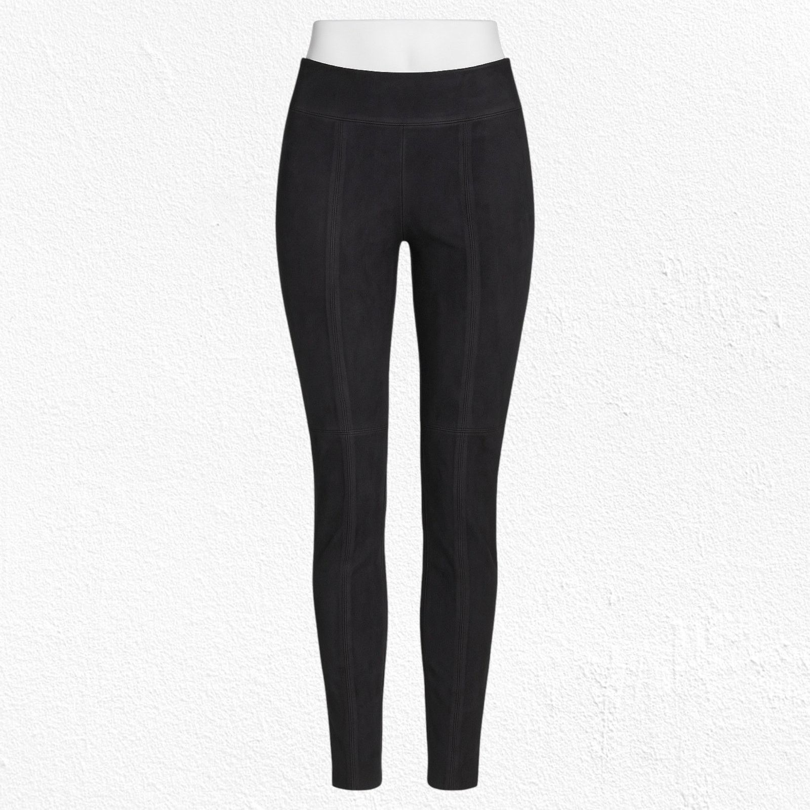 Max Mara Max Mara Leisure Black Faux Suede Straight Slim Pants Size M Size 30" / US 8 / IT 44 - 1 Thumbnail