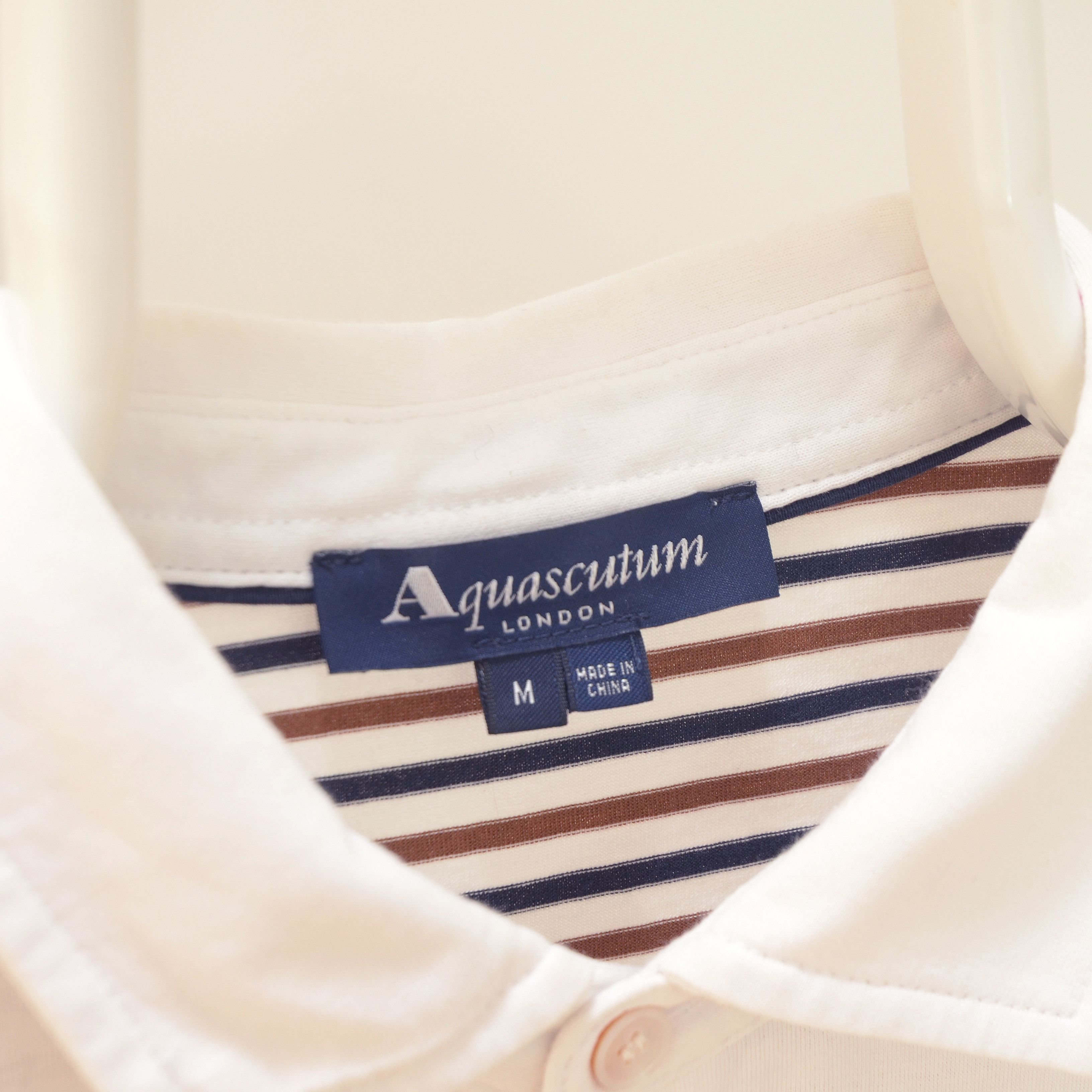 Aquascutum Aquascutum Short Sleeve Polo White Perfect T-Shirt Stripe Size US M / EU 48-50 / 2 - 6 Thumbnail
