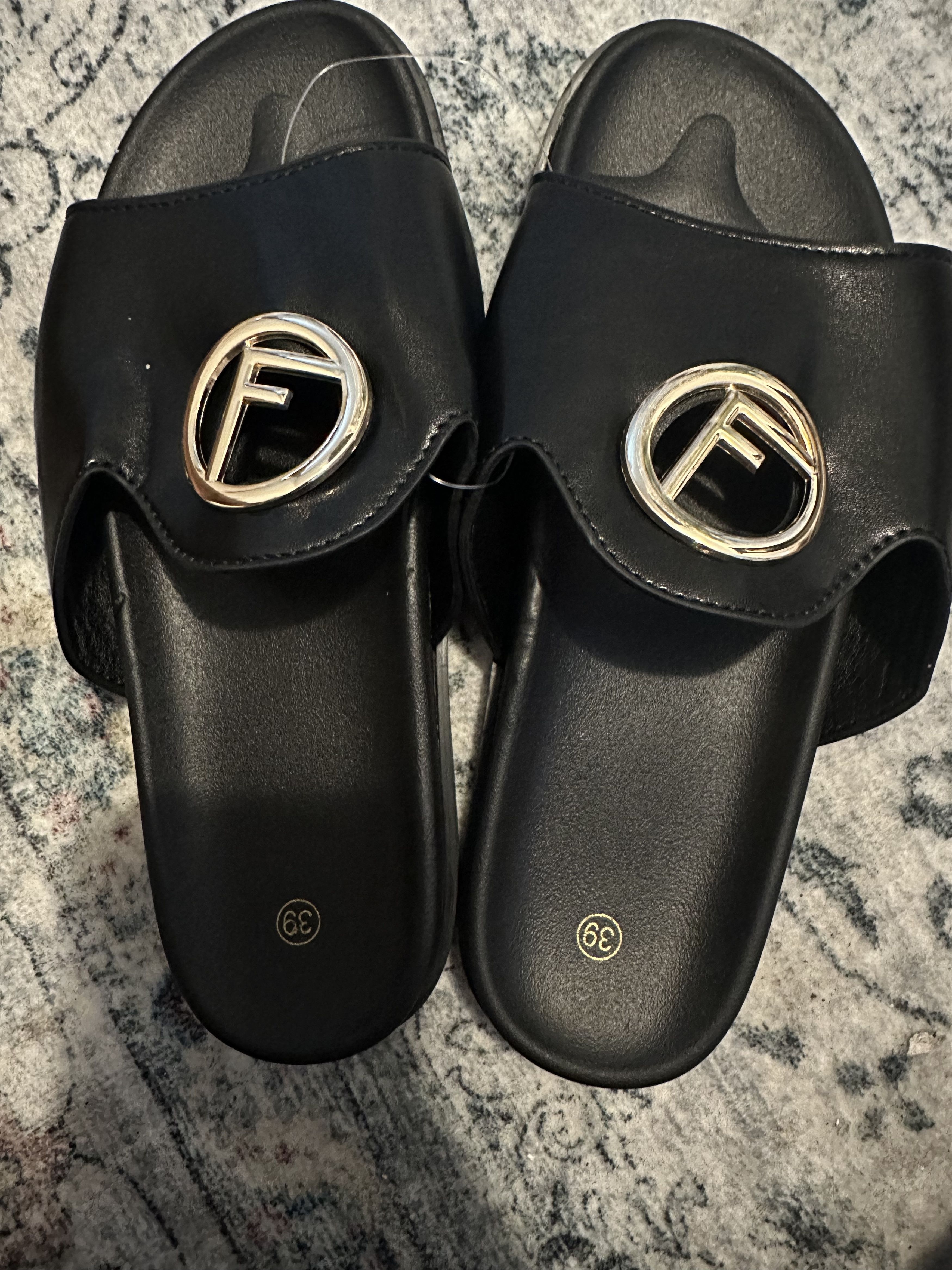 Prada Black Designer Slide Sandals Size US 9 / IT 39 - 1 Thumbnail