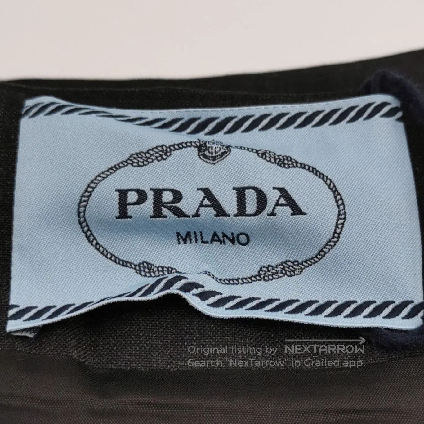 Prada Prada Black Wool Triangle Logo Spaghetti Strap Dress . Size US 36 / EU 52 - 5 Thumbnail
