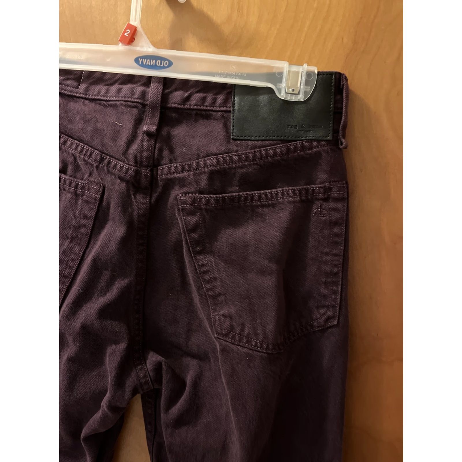 Rag & Bone VINTAGE Rag & Bone Women’s Jeans Ankle Slim Fit 26 High-Rise Cotton Native Plum Fall Winter Size ONE SIZE - 3 Thumbnail