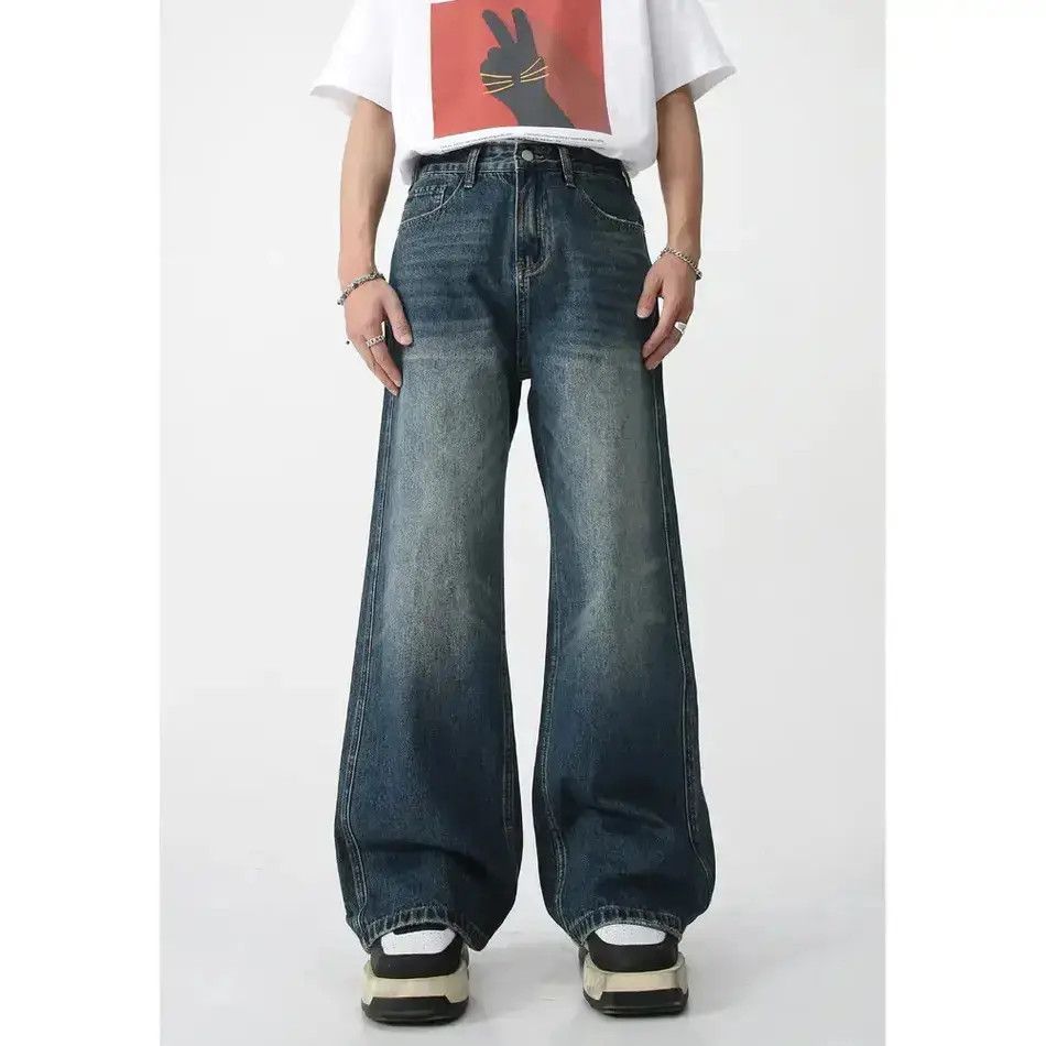 Japanese Brand Retro loose wide leg jeans Size US 32 / EU 48 - 1 Thumbnail