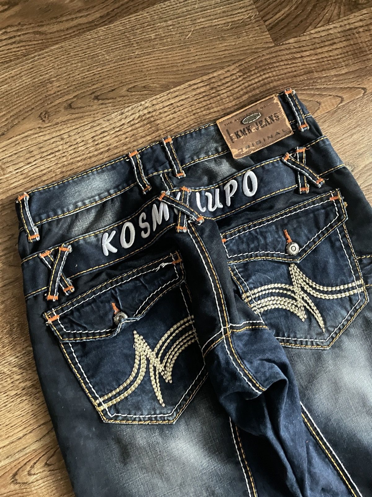 Vintage Archive Kosmo Lupo Jeans distressed y2k Denim pants Size US 37 - 10 Thumbnail