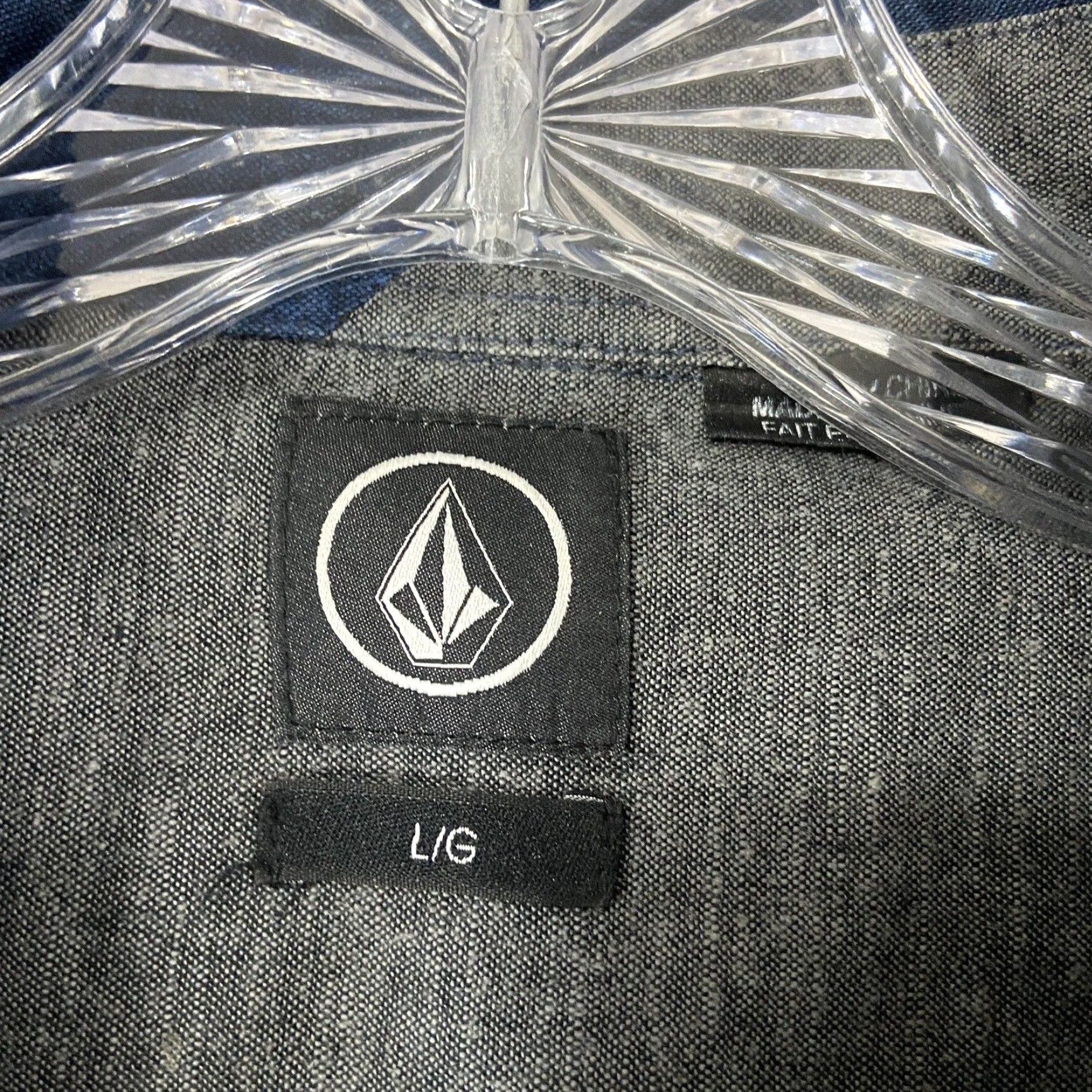 Volcom Volcom Mens Long Sleeve Button Up Shirt Large L Blue Size US L / EU 52-54 / 3 - 6 Thumbnail