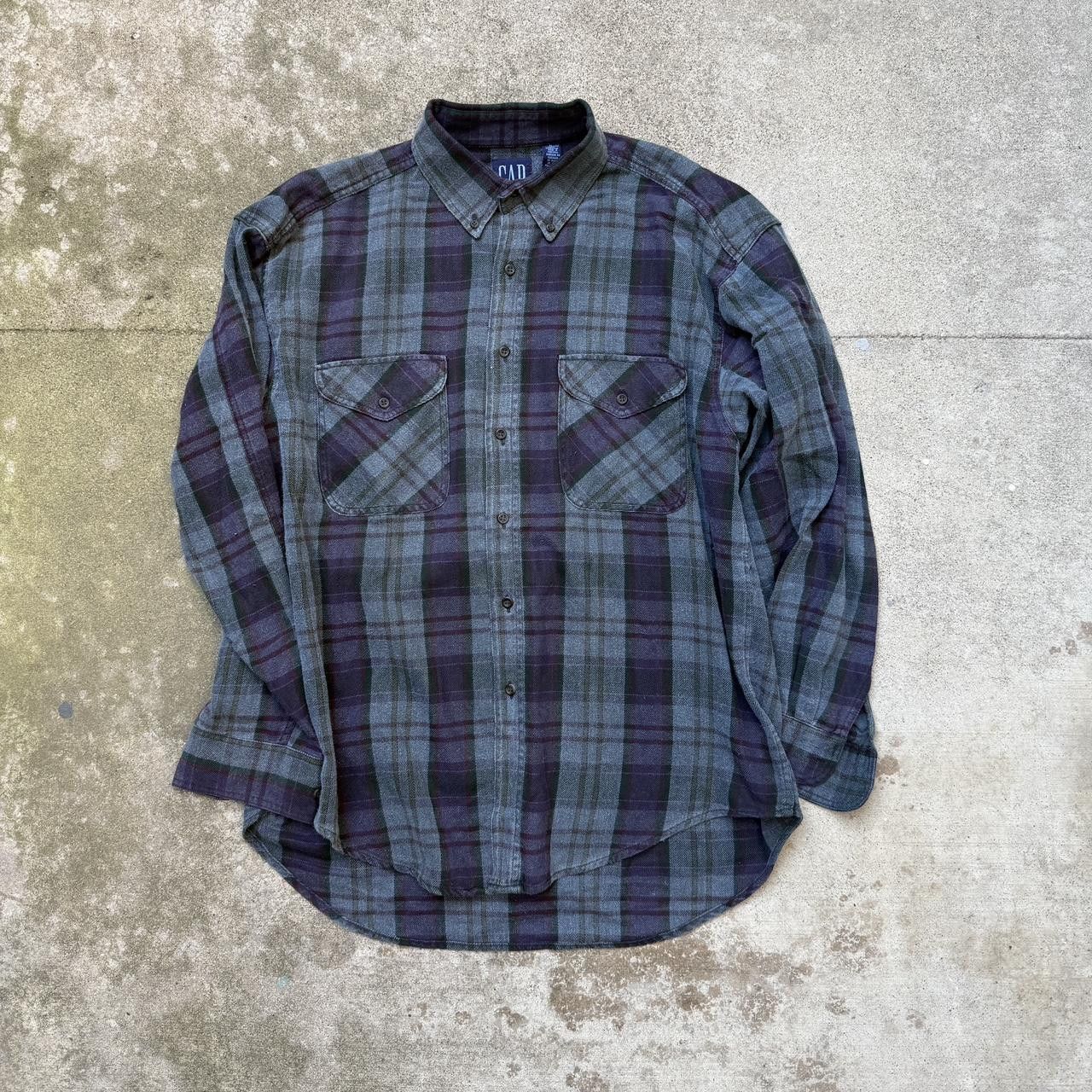 Gap vintage 90s Gap flannel grunge punk plaid button up shirt Size US L / EU 52-54 / 3 - 1 Thumbnail