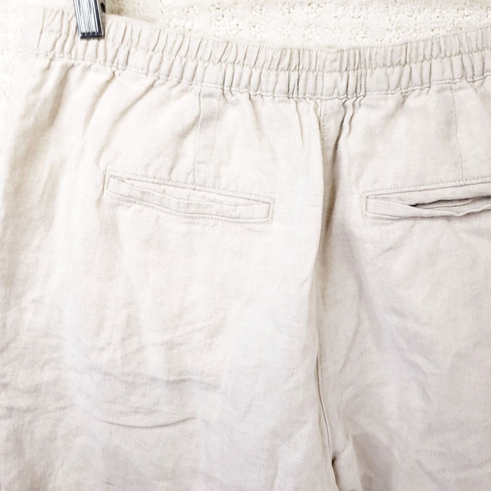 Vintage VINTAGE LL Bean Womens Bermuda Shorts Linen White 12 High Rise 32in 7in Inseam Casual 90s Womens Size 24" / US 00 / IT 34 - 6 Thumbnail