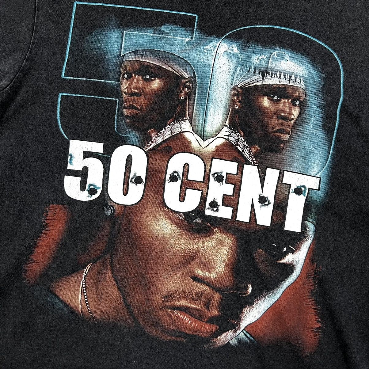 50 Cent × Rap Tees × Vintage Vintage 50 Cent Reverse logo Rap Hip Hop T Shirt Size S/M Size US M / EU 48-50 / 2 - 3 Thumbnail