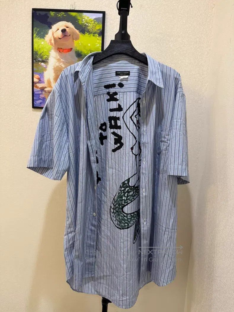 Comme des Garcons Comme des Garcons Size F Striped short-sleeve shirt Size US S / EU 44-46 / 1 - 1 Thumbnail