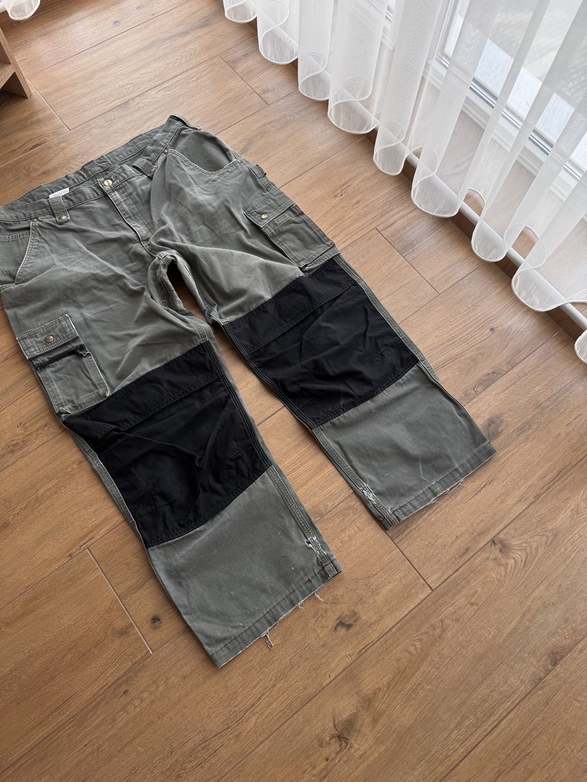 Carhartt × Vintage Vintage Carhartt Workwear Cargo Green Streetwear Pants Size US 38 / EU 54 - 3 Thumbnail