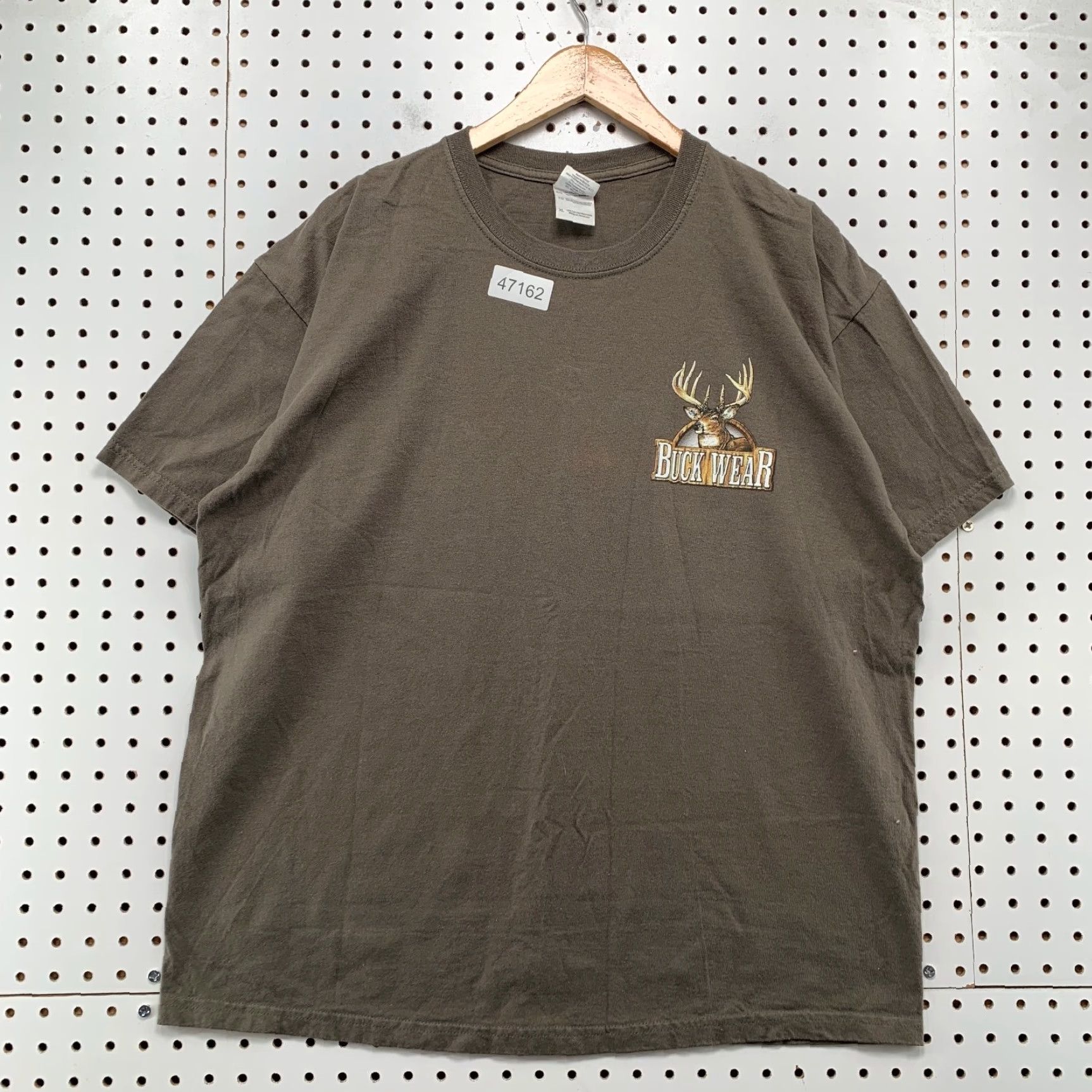 Gildan VINTAGE Gildan T-Shirt Mens XL Brown Funny Buck Wear Deer Hunt Outdoor Nature Turkey Animals Shirt Size US XL / EU 56 / 4 - 2 Thumbnail