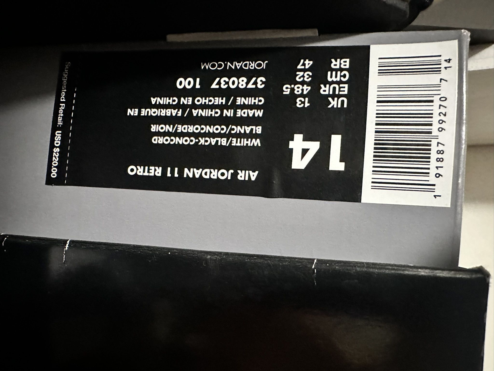 Jordan Brand Jordan 11 Retro Concord (2018) Size US 14 / EU 47 - 4 Thumbnail