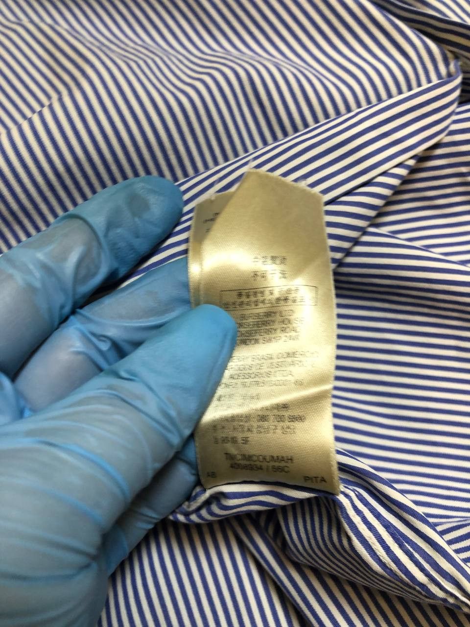 Burberry Burberry London Men's Long Sleeve Shirt Stripes Size US L / EU 52-54 / 3 - 3 Thumbnail