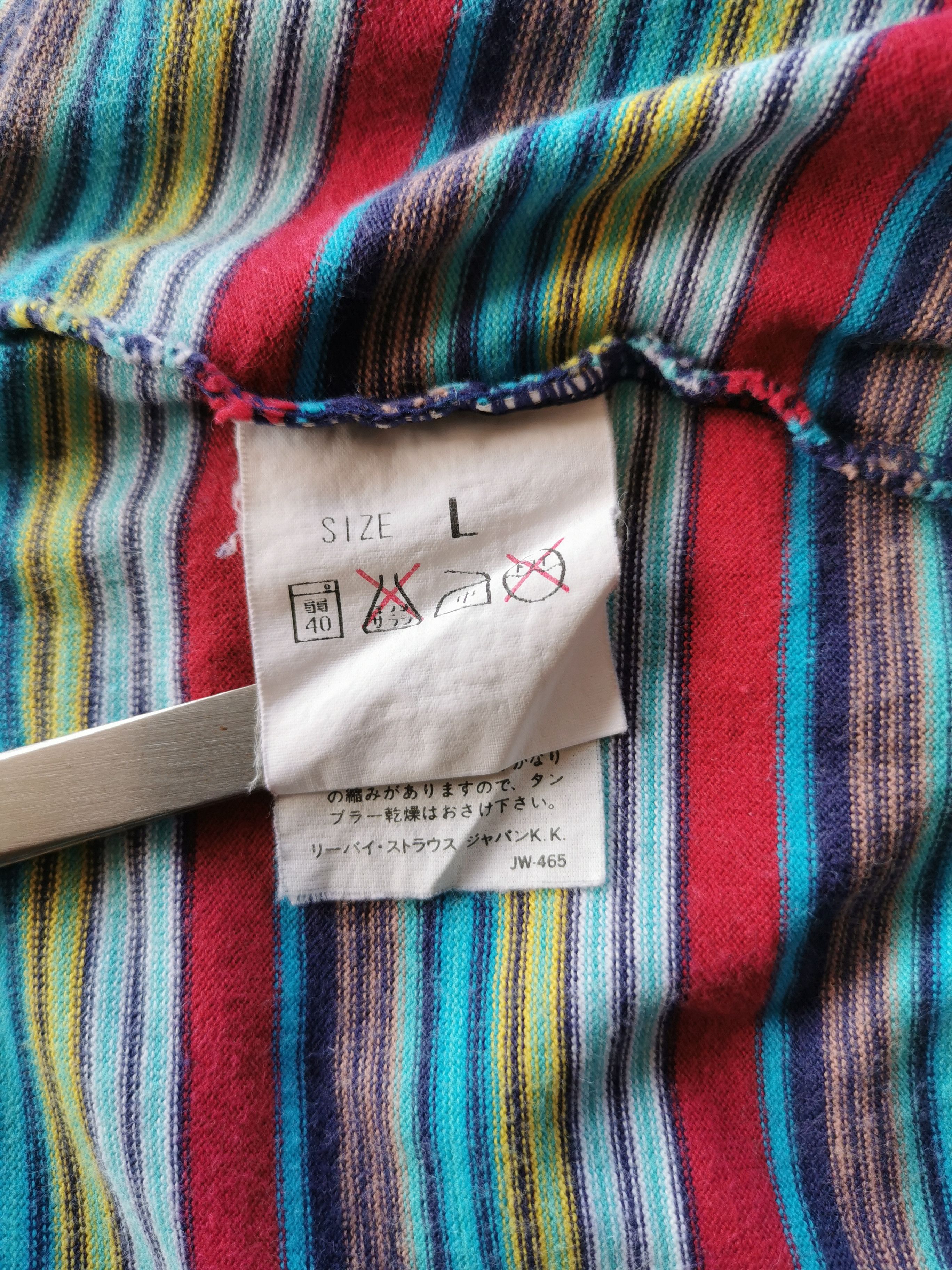 Levi's Vintage Levis Rainbow Stripe Pocket Tshirt Size US L / EU 52-54 / 3 - 9 Thumbnail