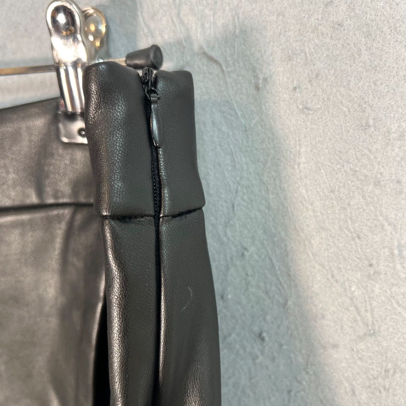 Vintage Dynamite Womens Skort Size 4 Black Faux Leather Wrap Size 27" / US 4 / IT 40 - 7 Thumbnail
