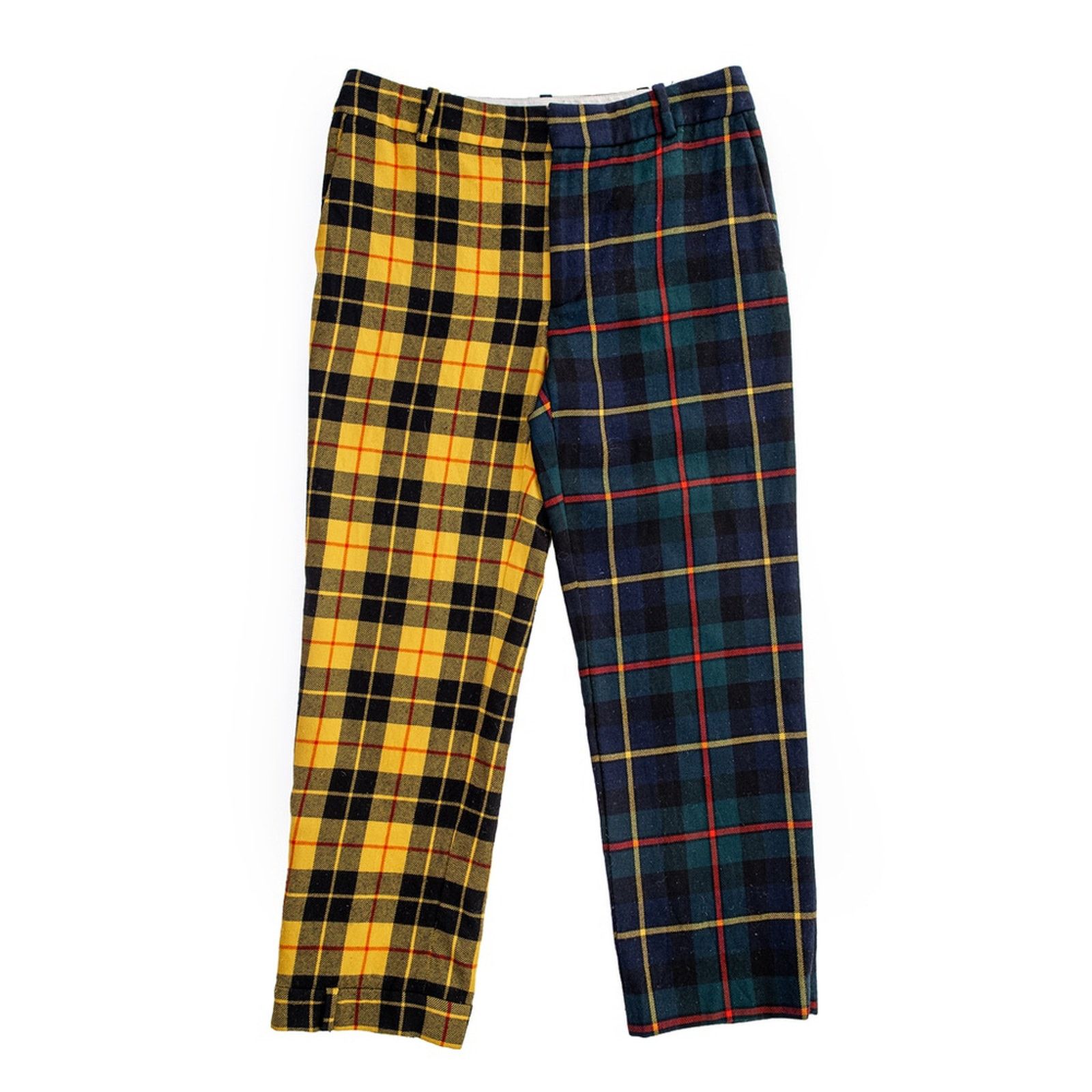 MONSE MONSE Colorblock Plaid Wool Trousers Made in USA Size 4 Size 27" / US 4 / IT 40 - 5 Thumbnail