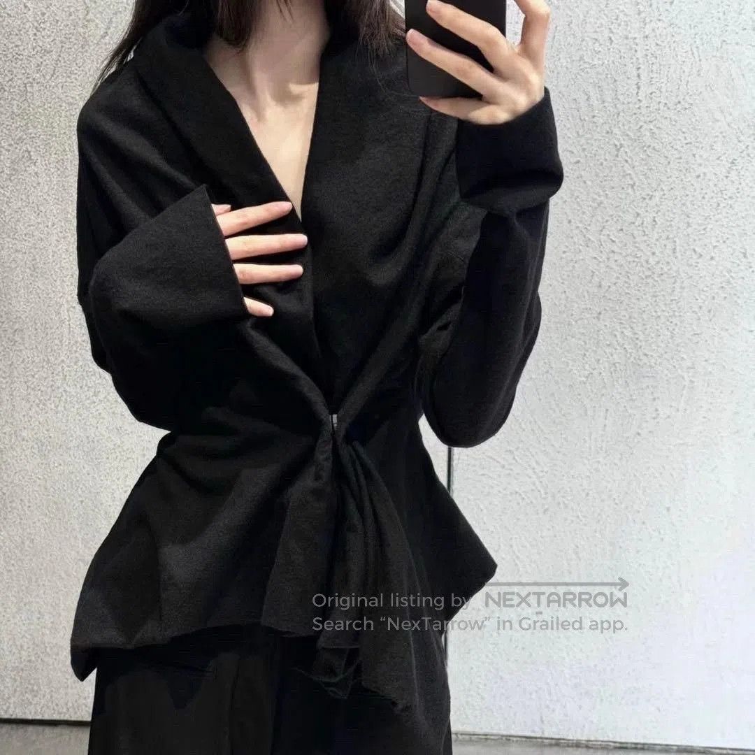 Yohji Yamamoto Yohji Yamamoto 24AW Asymmetric Wool Jacket. Size US M / EU 48-50 / 2 - 8 Thumbnail
