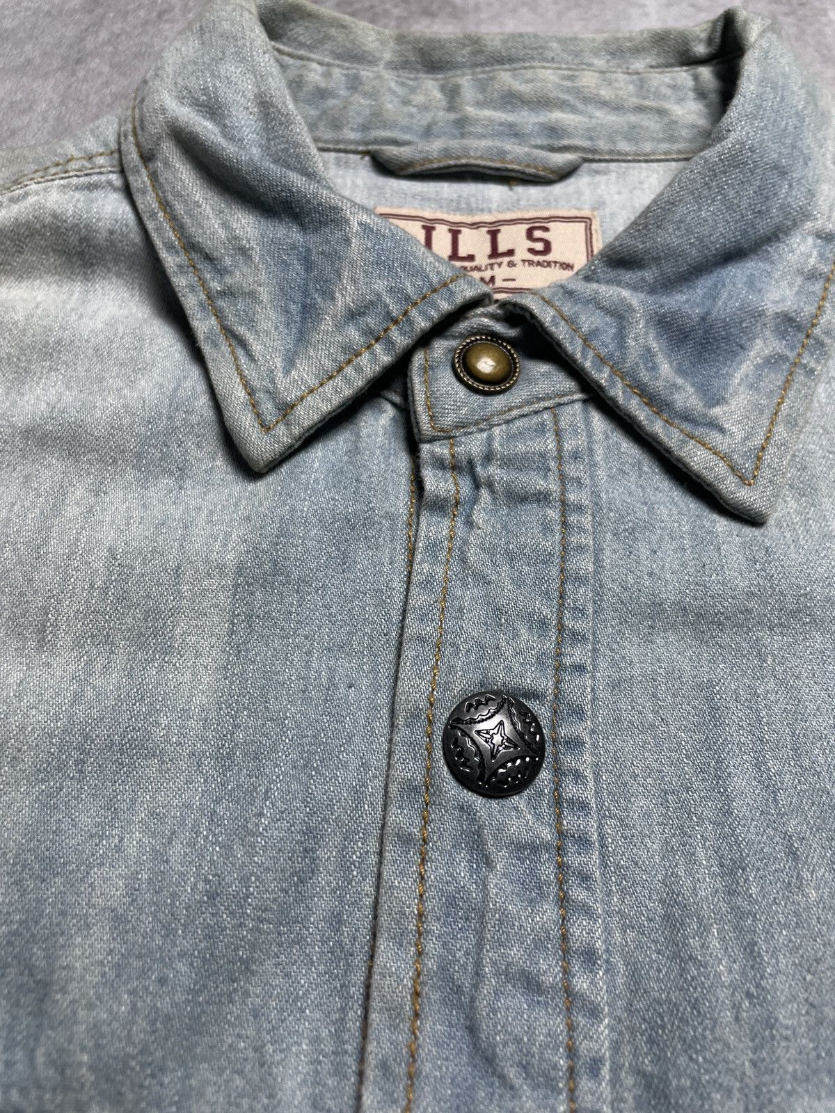 PPFM 2000’s iLLs - Sashiko Stitch Button Faded Shirt Size US M / EU 48-50 / 2 - 4 Thumbnail
