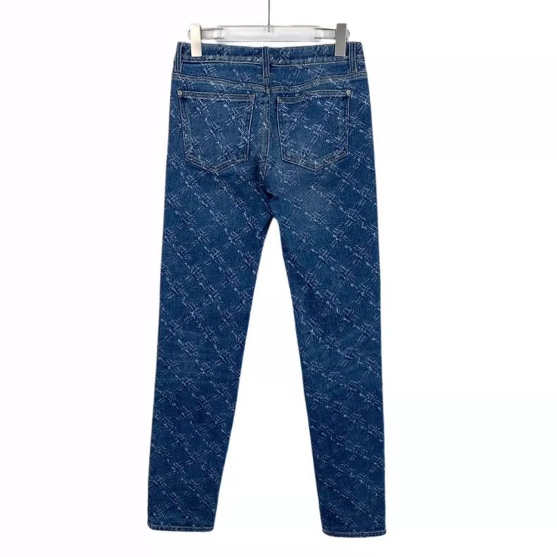 Chanel Chanel Blue snow-patterned printed cotton denim casual trou Size US 36 / EU 52 - 2 Thumbnail