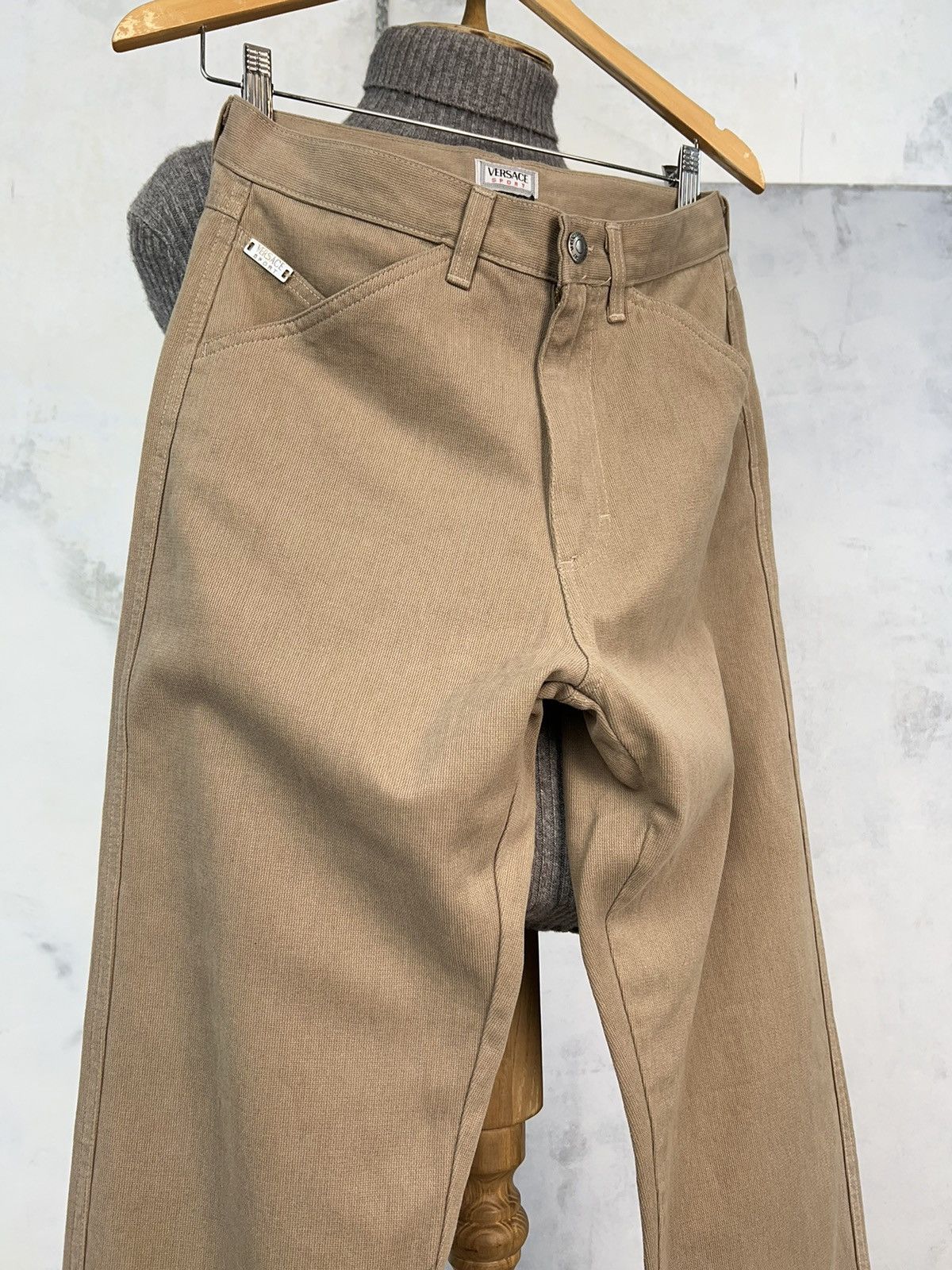 Versace Jeans Couture Vintage Versace Cream Beige Pants Size 30 Size US 30 / EU 46 - 5 Thumbnail