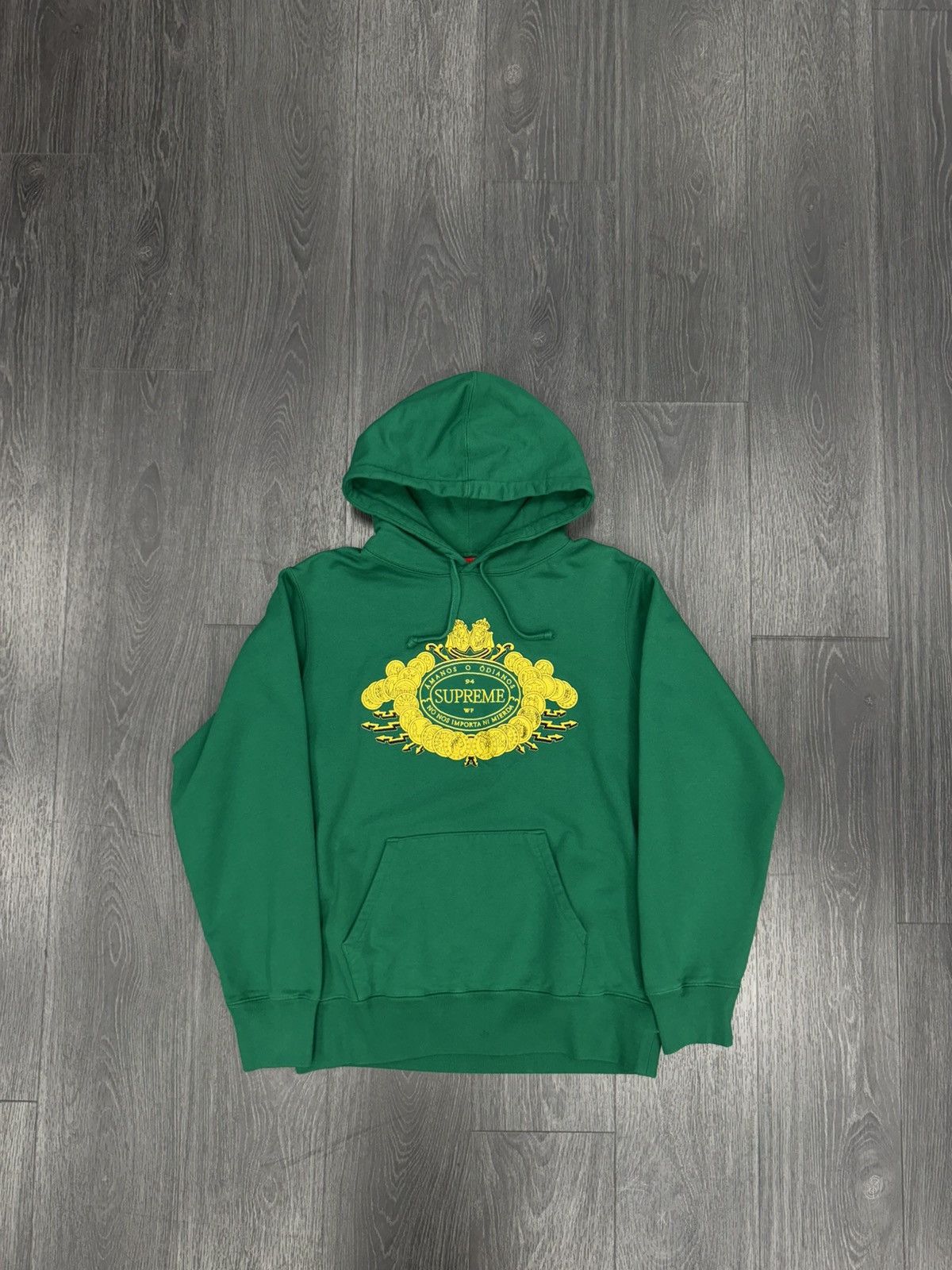 Supreme Supreme Love Or Hate Hoodie (Green) Size US S / EU 44-46 / 1 - 1 Thumbnail
