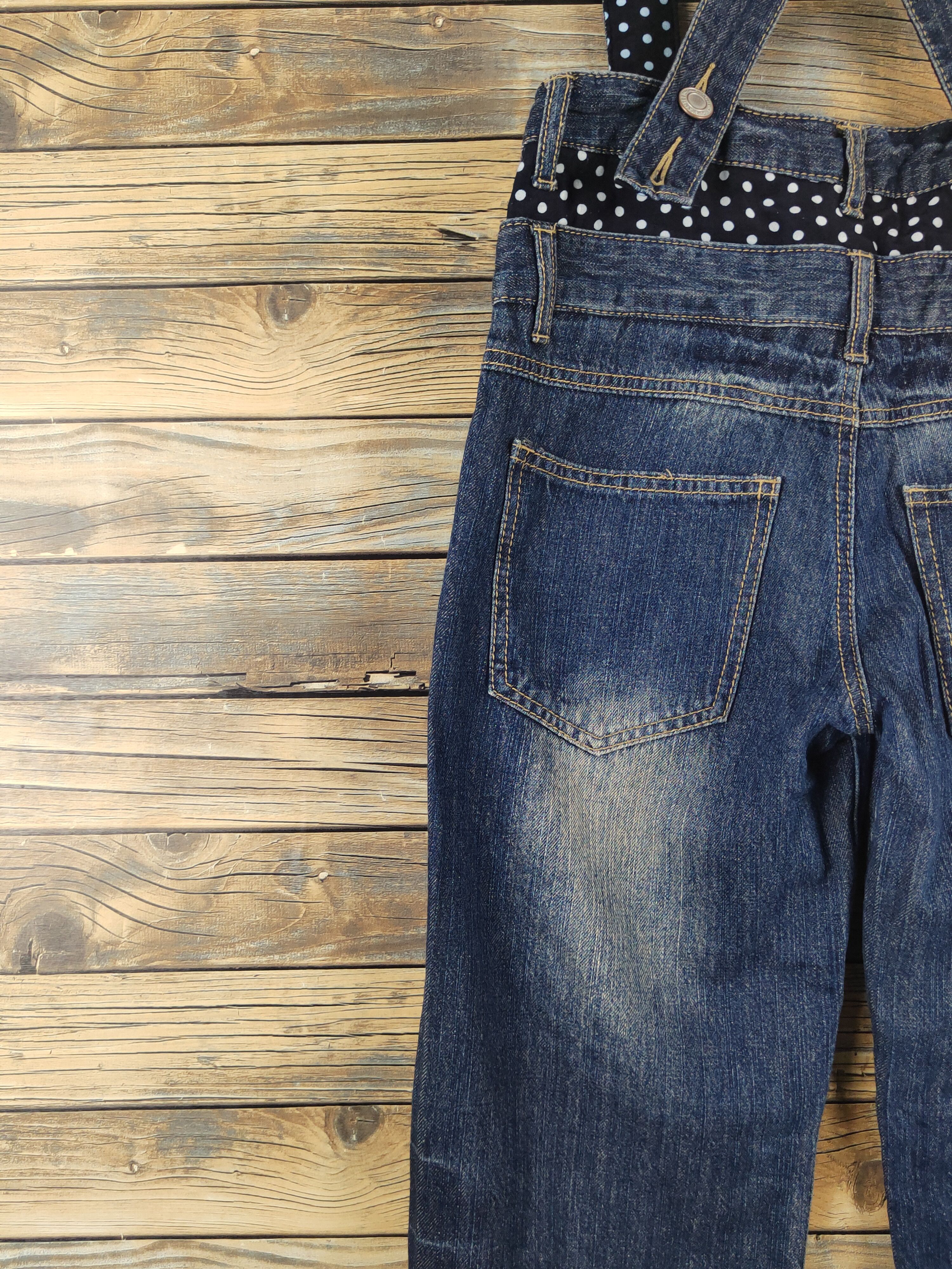 Japanese Brand DL Japanese Brand Dark Blue Suspender Soft Jeans #1090 Size 28" / US 6 / IT 42 - 14 Thumbnail
