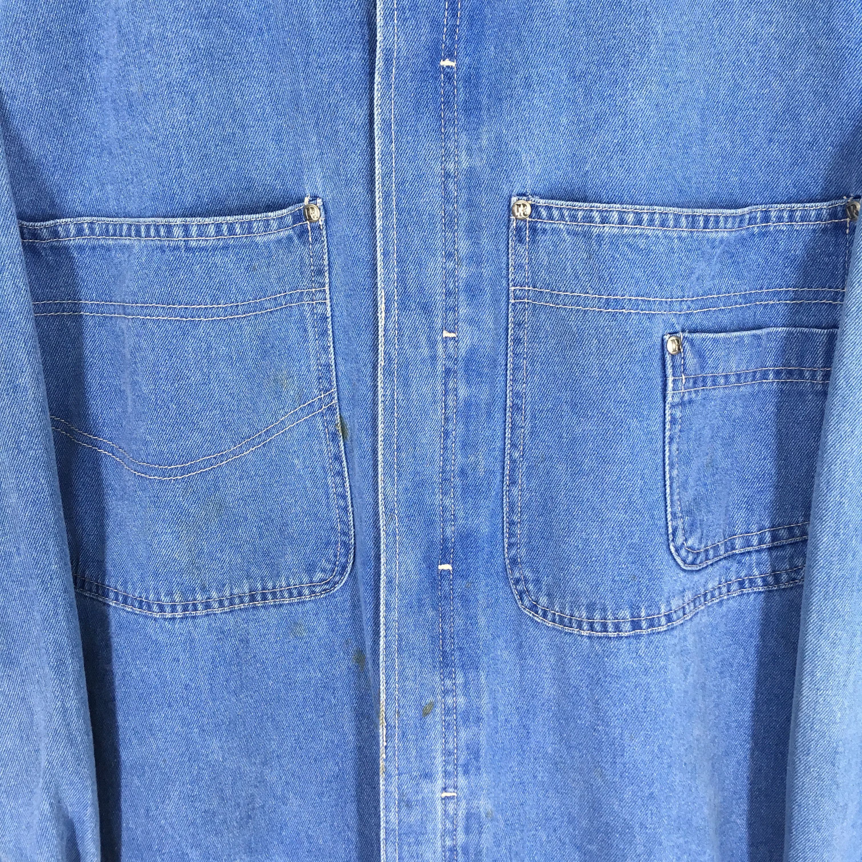 Urban Classics Vintage 90's American Denim Jacket Workwear Size US XL / EU 56 / 4 - 4 Thumbnail
