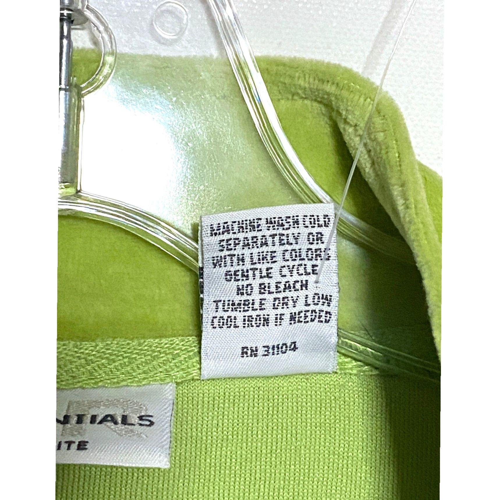 Essentials KR Essentials Velour Green Zip Jacket Womens PL Petite Regular Casual Soft Cozy Activewear NWT Size L / US 10 / IT 46 - 7 Thumbnail