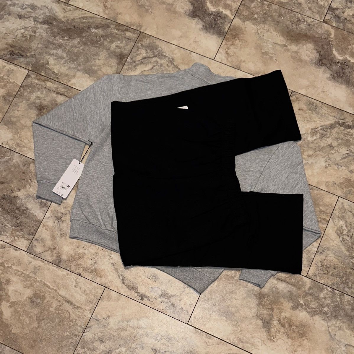 Alo Alo Yoga Accolade 1/4 Zip & Sweatpants Set Black/Grey Medium Size US M / EU 48-50 / 2 - 2 Thumbnail