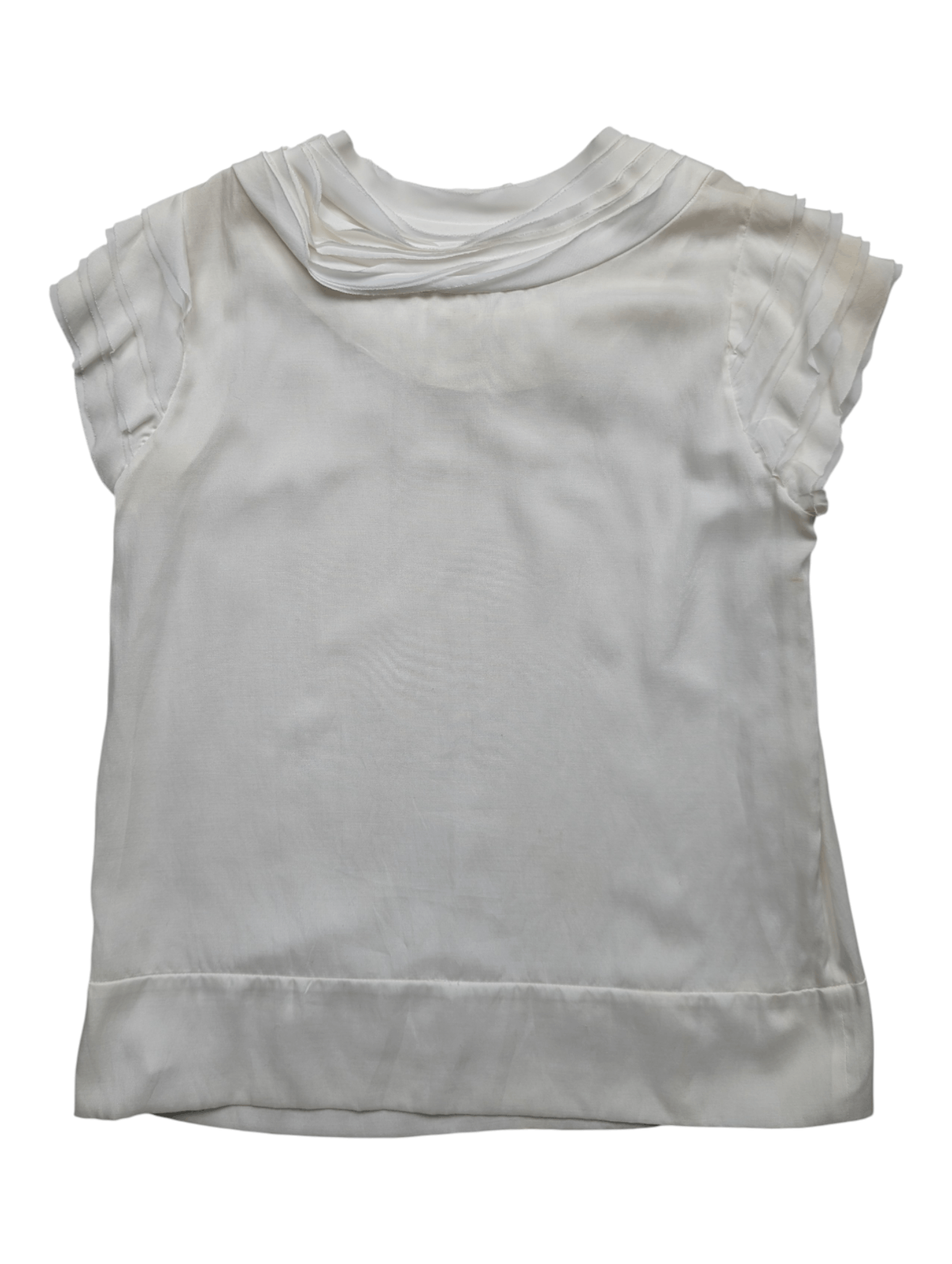Lanvin Lanvin En Bleu White Blouse With Special Collar Size S / US 4 / IT 40 - 2 Thumbnail