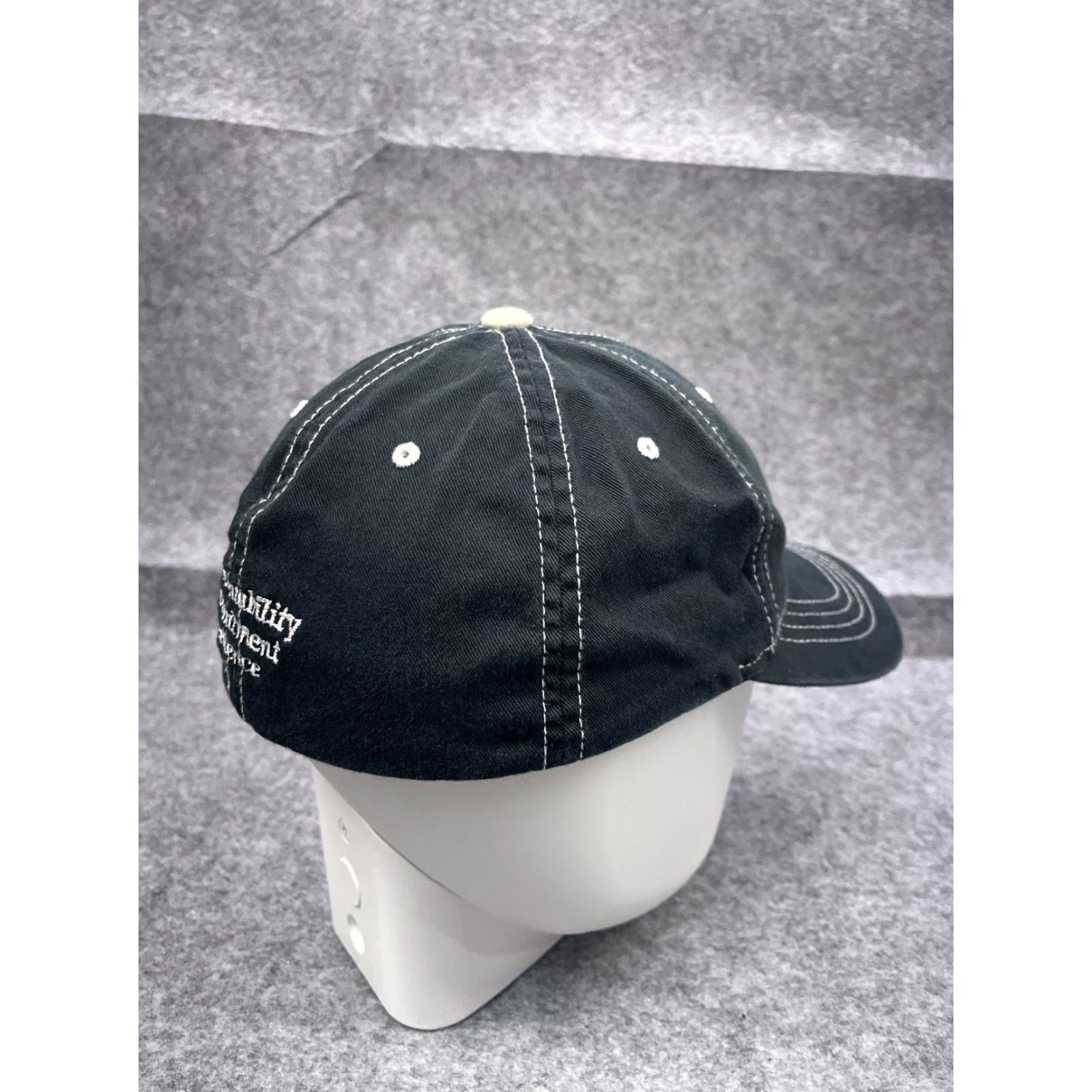 Vintage Flexfit Hat Cap Fitted Adult Medium Black Cotton Blend Stretch Baseball Cap Mens Size ONE SIZE - 7 Thumbnail