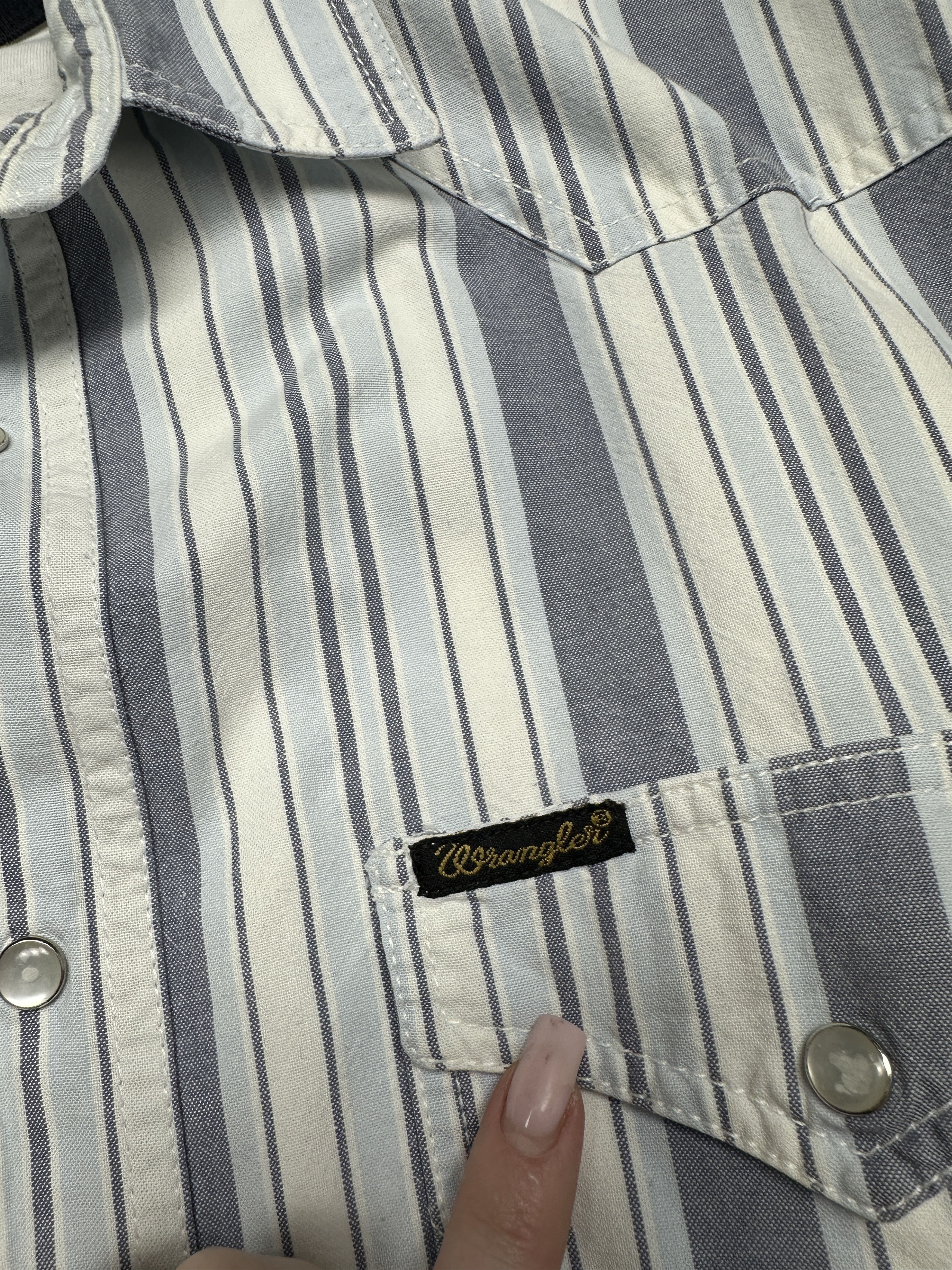 Wrangler Wrangler Vintage Mens Heavy Cotton Striped Shirt Size US L / EU 52-54 / 3 - 3 Thumbnail