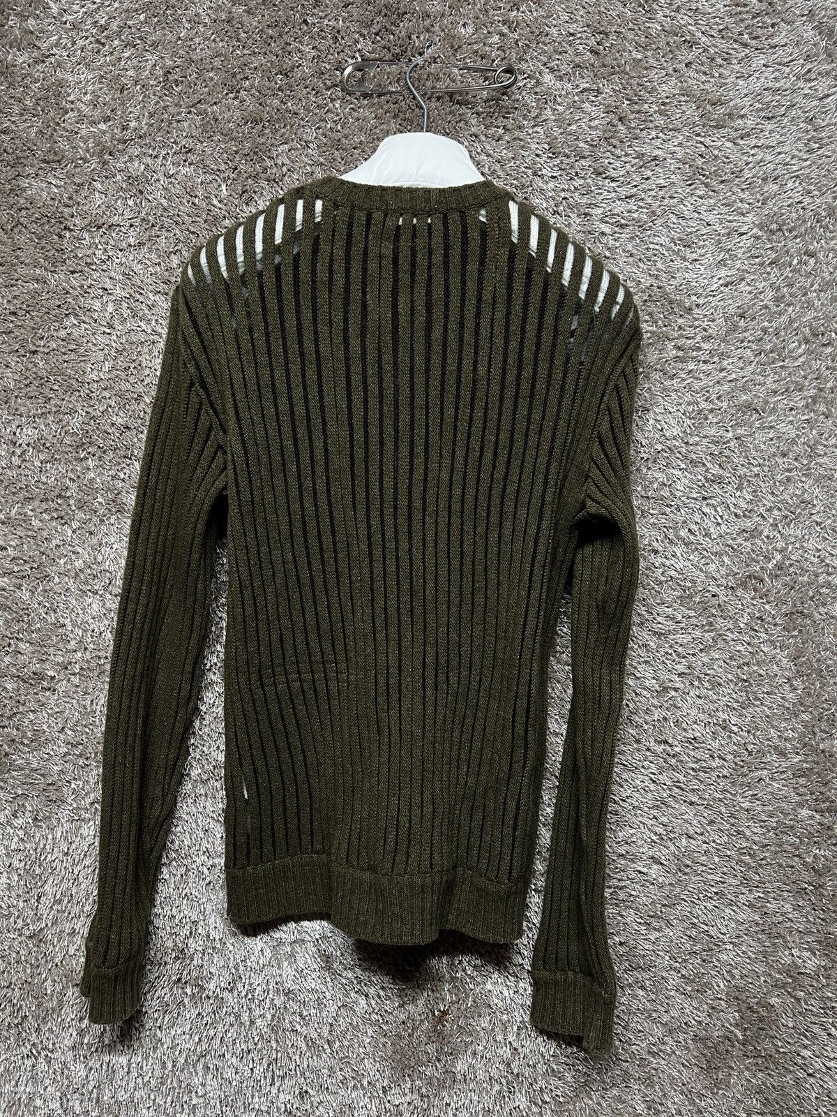 Helmut Lang 1998AW HELMUT LANG SEMI TRANSPARENT KAHKI KNIT Size US S / EU 44-46 / 1 - 2 Thumbnail