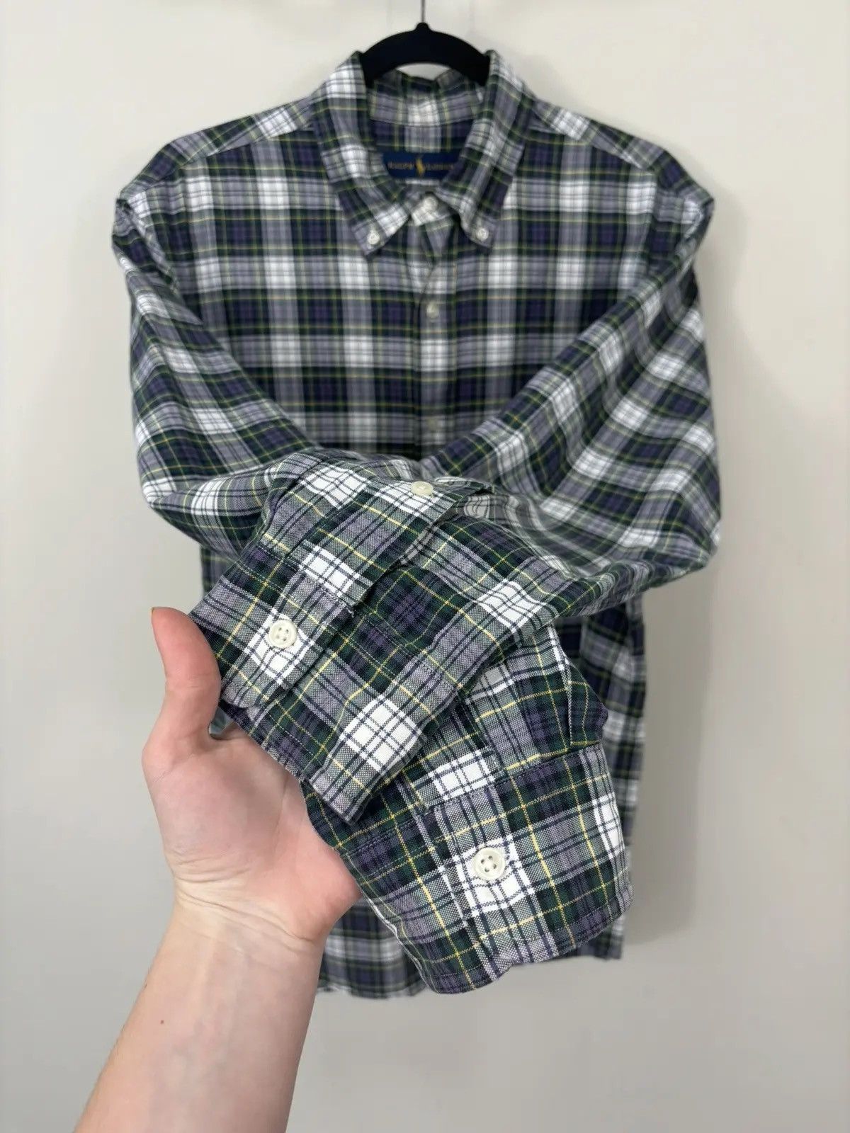 Ralph Lauren × Vintage Vintage Ralph Lauren Tartan Check Luxury Button Up Shirt Size US L / EU 52-54 / 3 - 7 Thumbnail