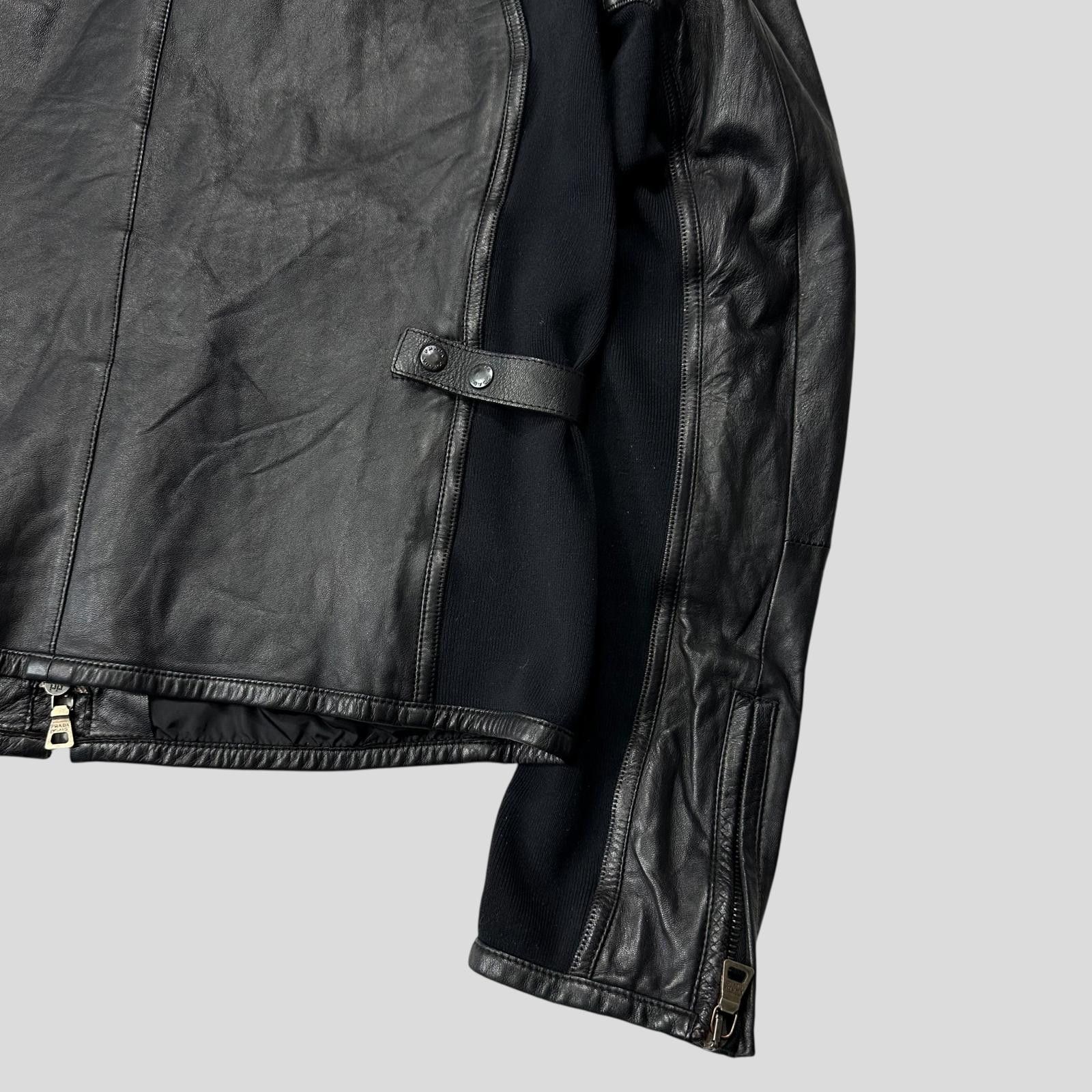 Prada Prada Sport SS00 Leather Biker Curved Panelled Moto Jacket S Size US S / EU 44-46 / 1 - 7 Thumbnail