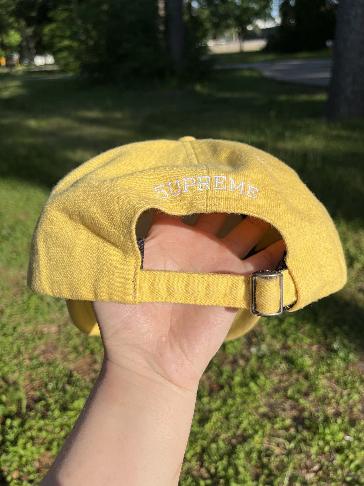 Supreme Supreme Kevlar Denim S Logo 6 Panel Cap Size ONE SIZE - 4 Thumbnail
